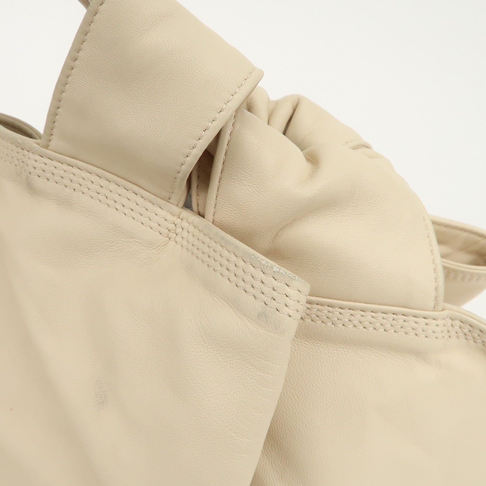 LOEWE Anagram Logo Nappa Leather Hand Bag Shoulder Bag Ivory