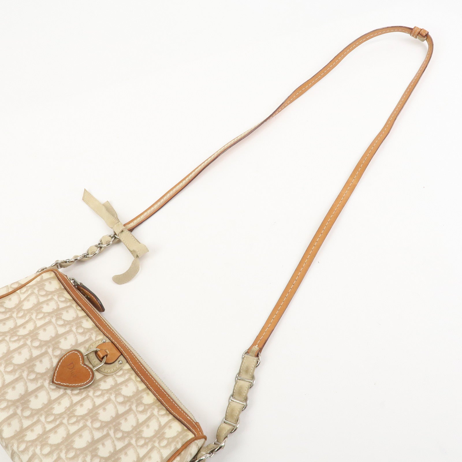 Christian Dior Trotter Romantic PVC Canvas Leather Shoulder Bag