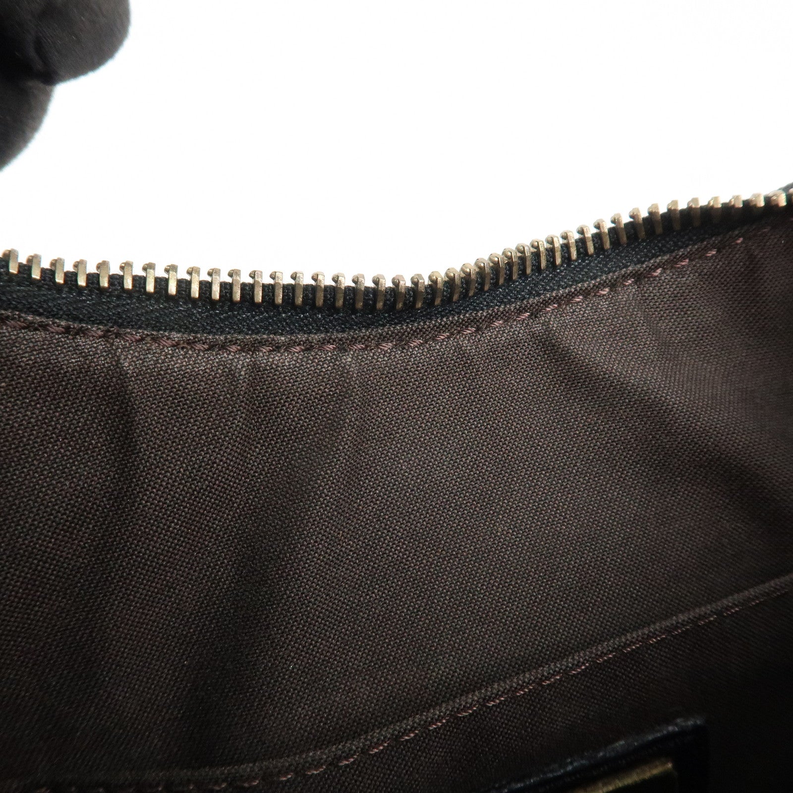 FENDI Leather Shoulder Bag Hand Bag Black 8BR522 Used