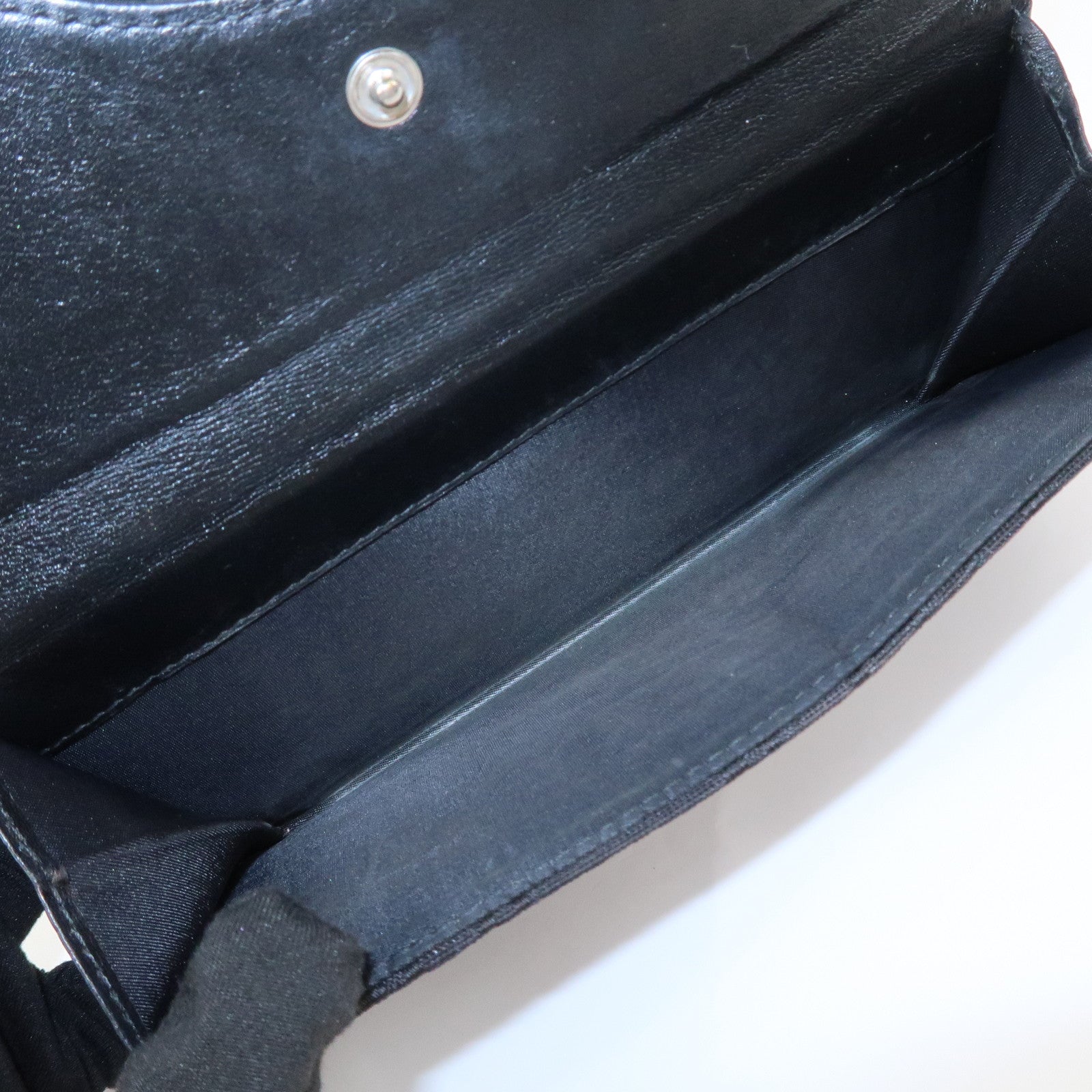 Christian Dior Trotter Canvas Patent Leather Saddle Wallet Black