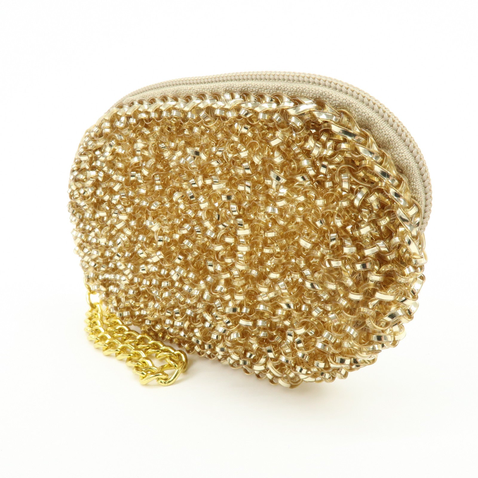 ANTEPRIMA Set of 4 PVC Wire Hand Bag Pouch Bag Charm Silver Gold