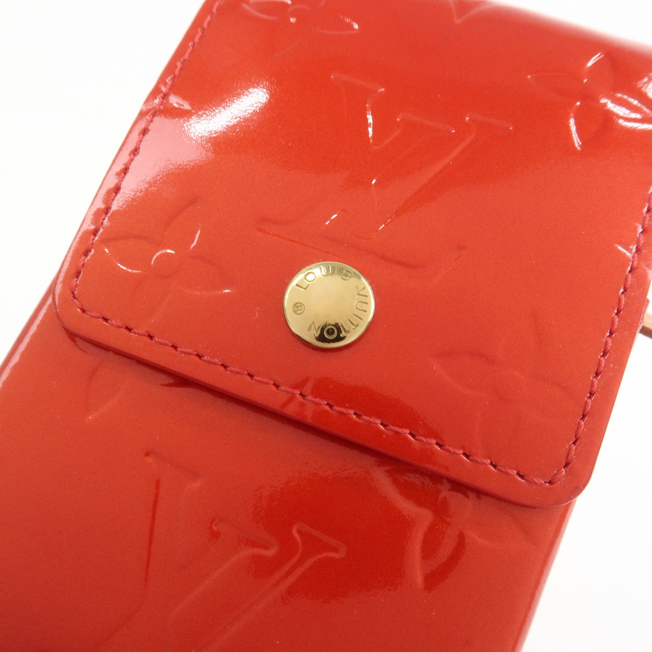 Louis Vuitton Monogram Vernis Green Cigarette Case Rouge M91155