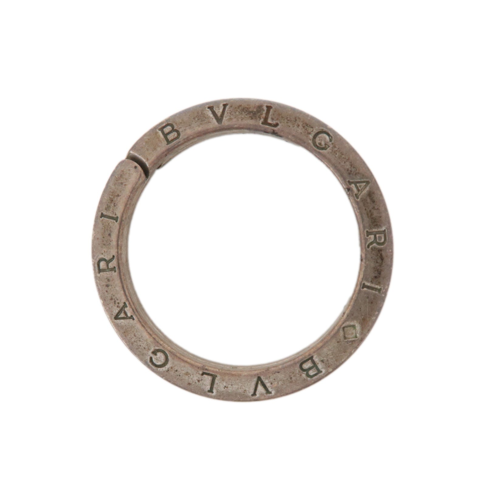 BVLGARI Logo SV925 Key Ring Bag Charm Silver