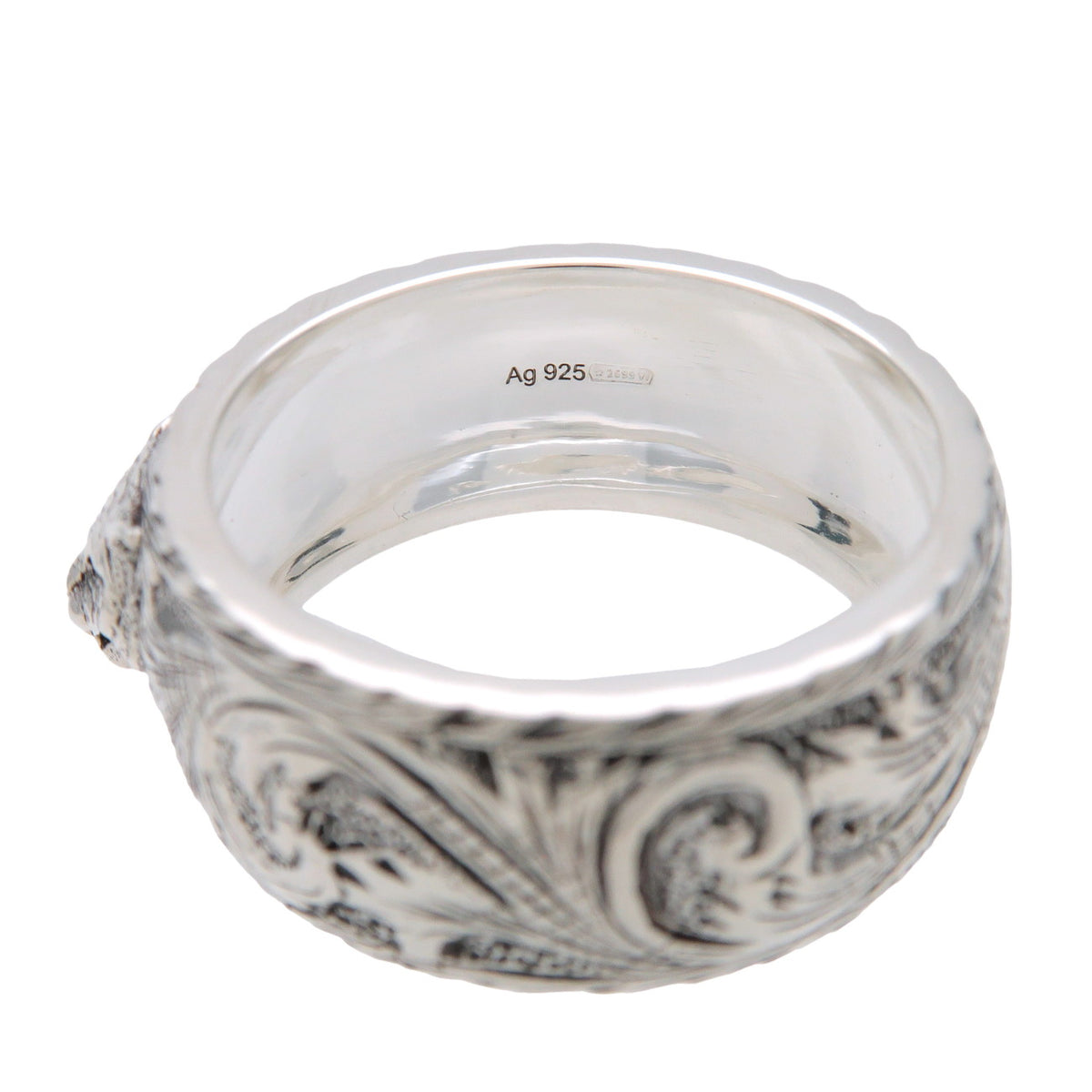 GUCCI Tiger Head Ring SV925 Silver #22 US9.5 EU61HK21.5