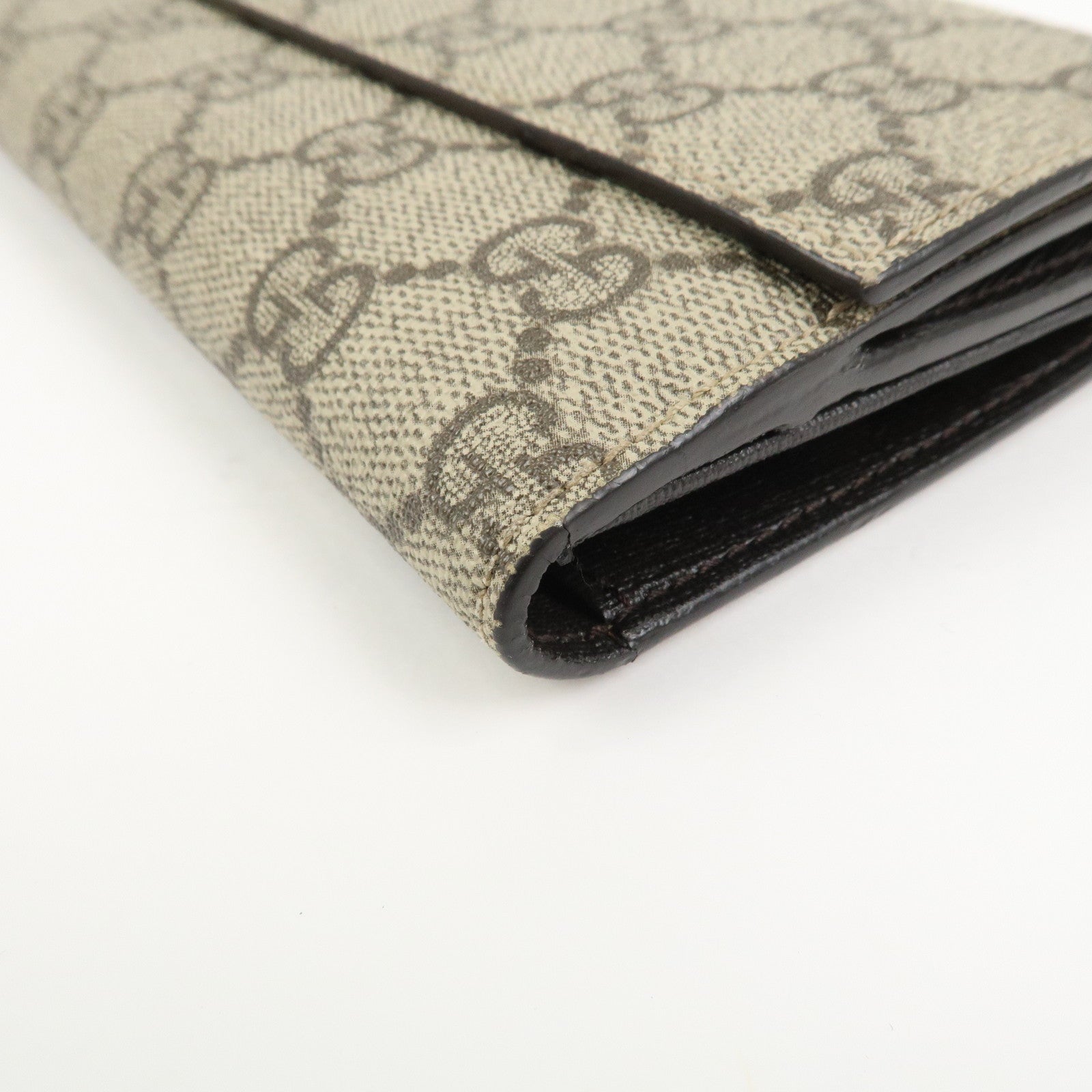 GUCCI GG Supreme Interlocking G Long Wallet Beige 212104