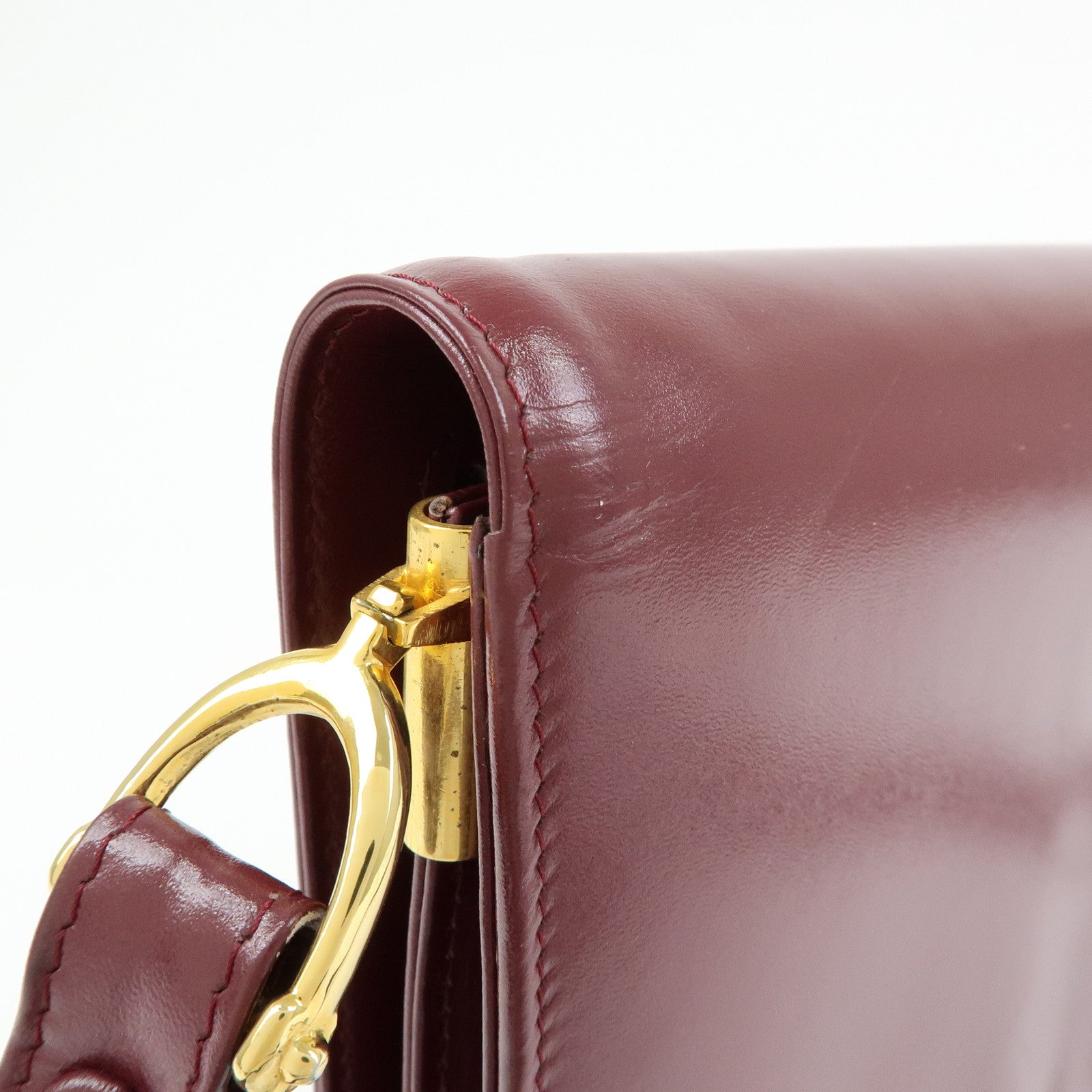 Cartier Must de Cartier Leather Shoulder Bag Crossbody Bag Bordeaux