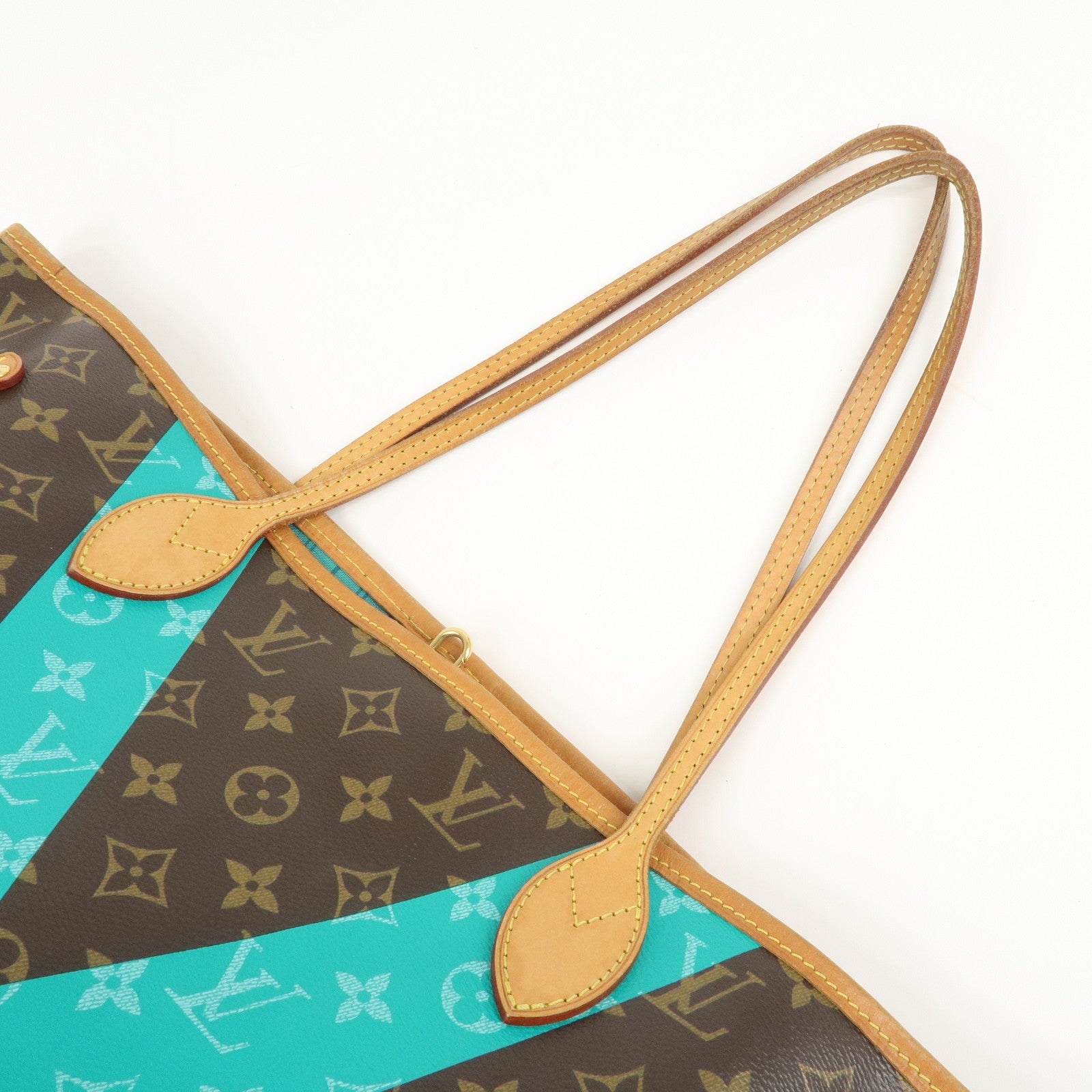 Louis Vuitton Monogram V Neverfull MM Tote Bag Turquoise M41601