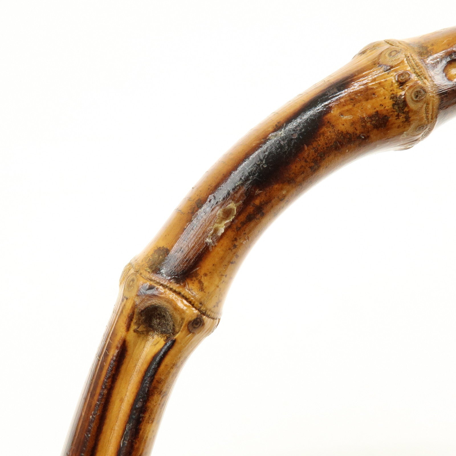 GUCCI Bamboo Leather Shoulder Bag Hand Bag Beige 000・3509・002122