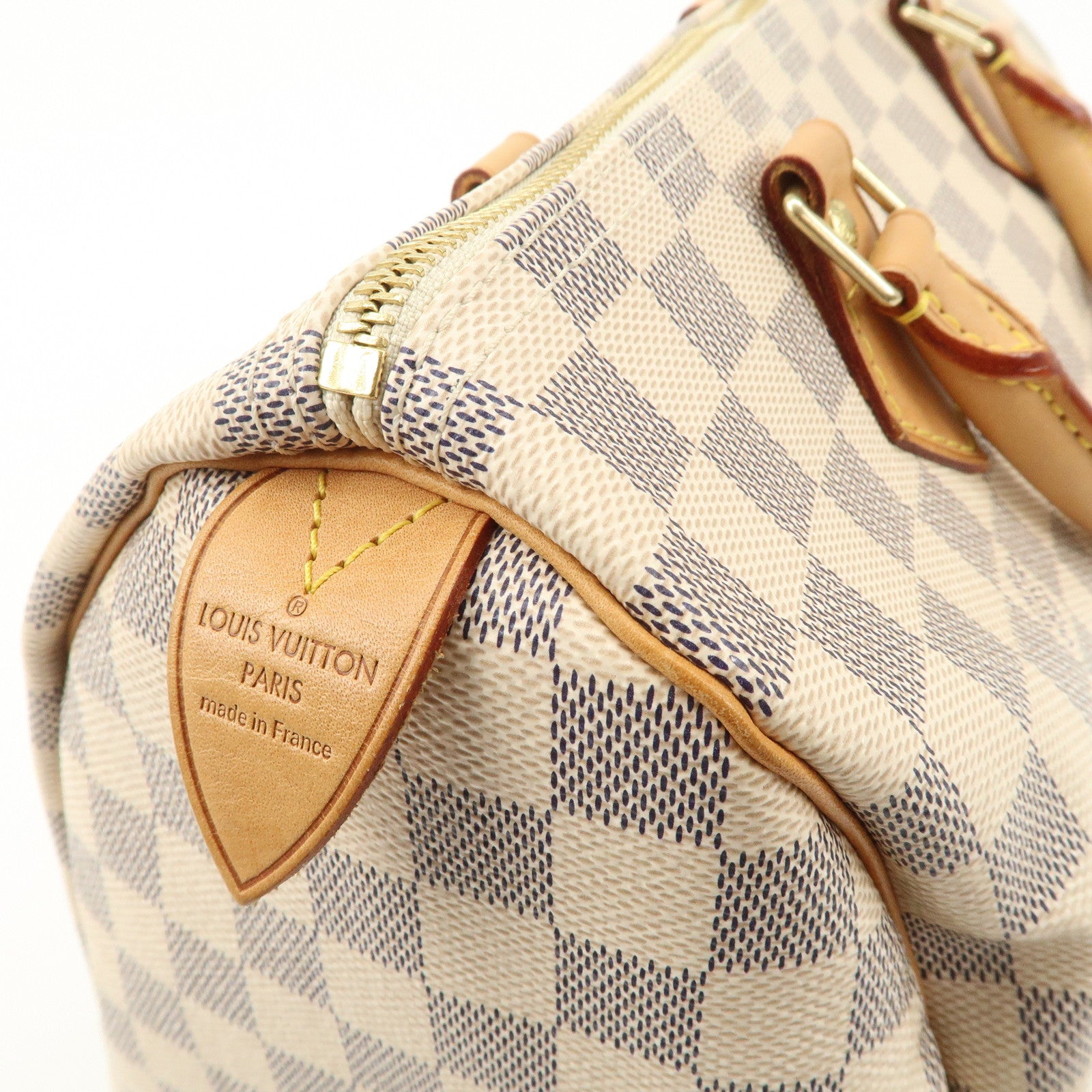 Louis Vuitton Damier Azur Speedy 30 Hand Bag Boston Bag N41533 Used