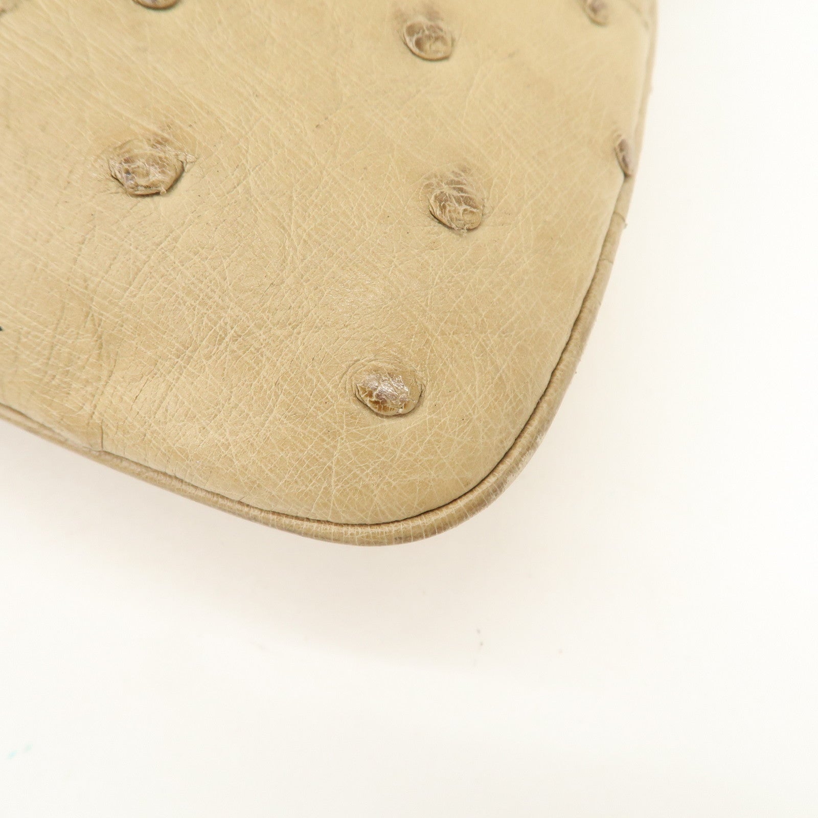 GUCCI Kandensky Leather Shoulder Bag Hand Bag Beige 001・4057