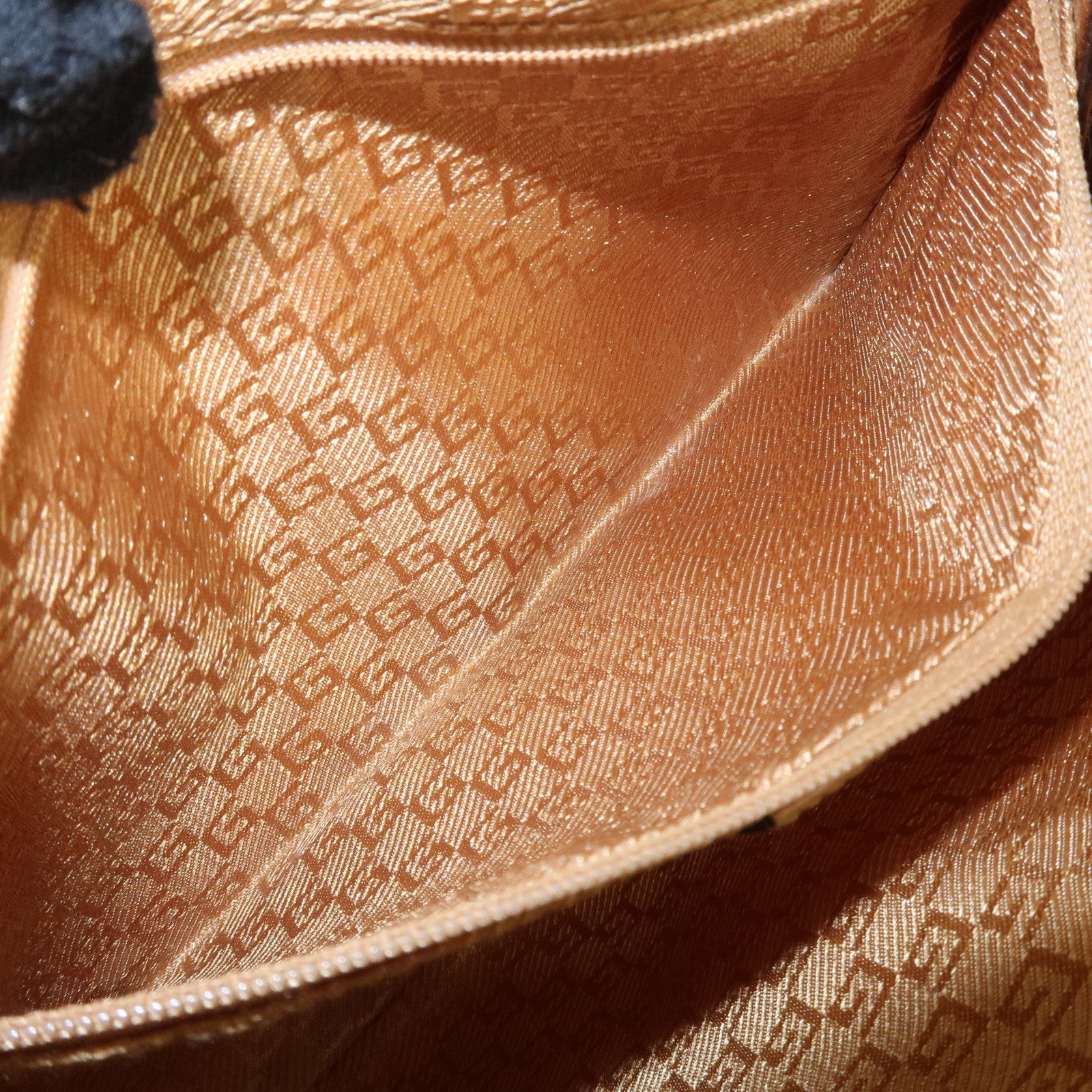 GUCCI Bamboo Leather Shoulder Bag Hand Bag Beige 001.4060.002058 Used