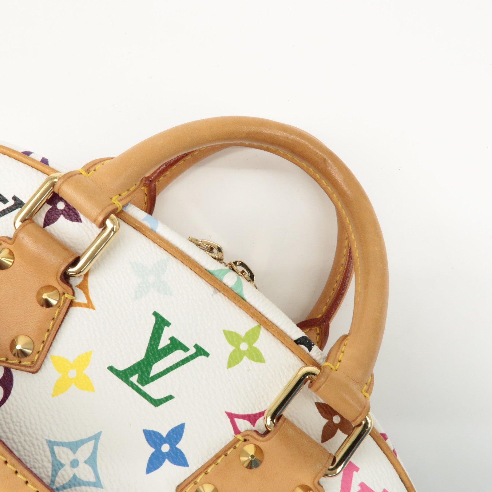 Louis Vuitton Monogram Multicolor Trouville Hand Bag Blanc M92663 Used