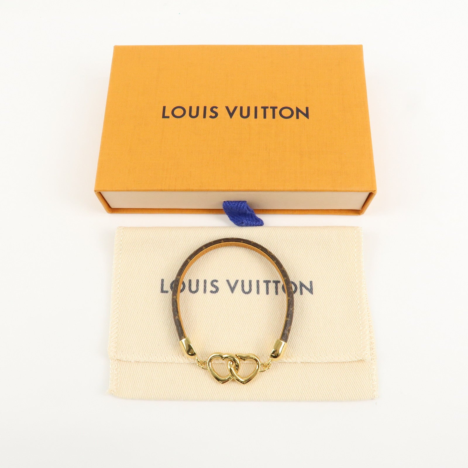 Louis Vuitton Monogram Say Yes Bracelet Brown Gold M6758E Used