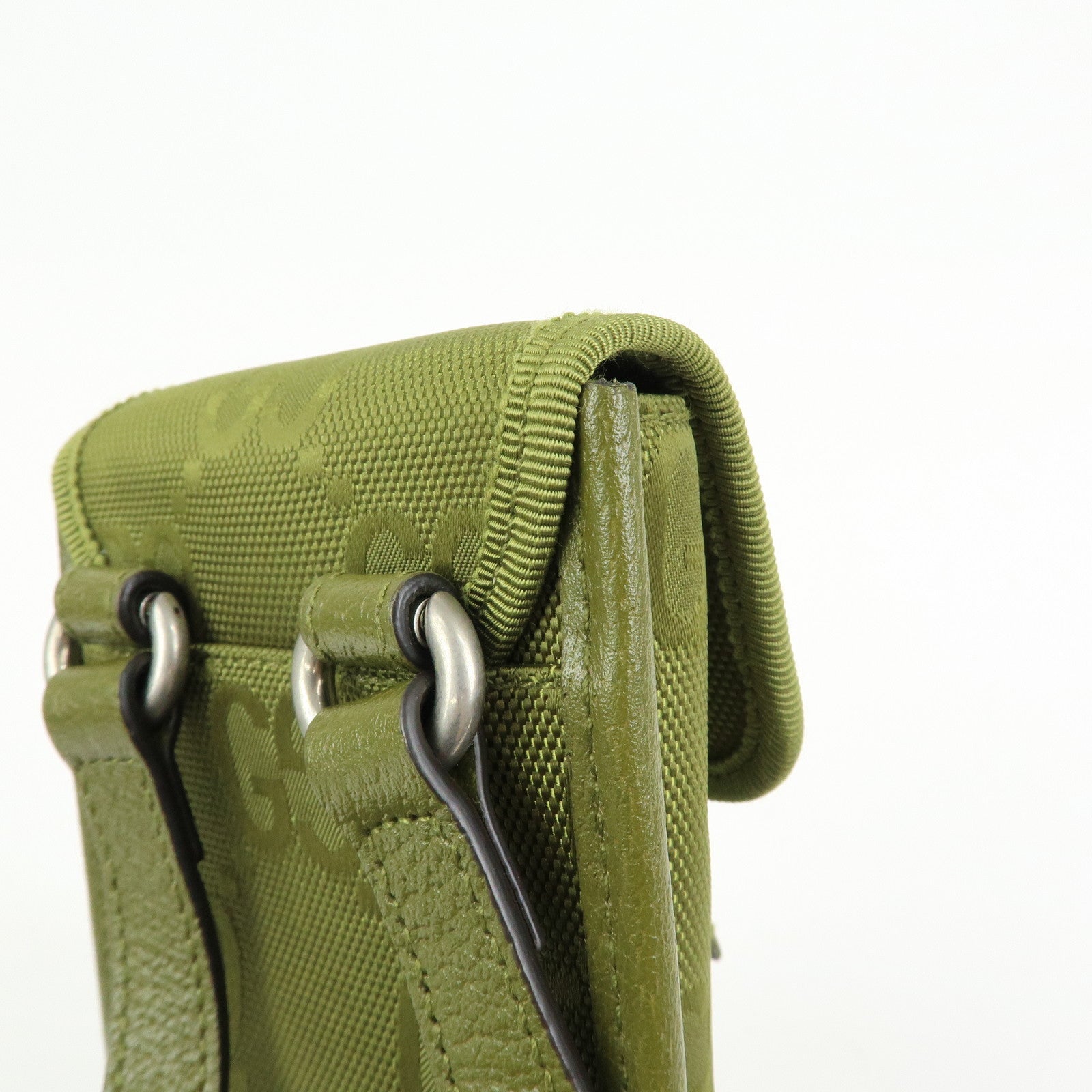 GUCCI Off The Grid Nylon Shoulder Bag Crossbody Bag Green 696018