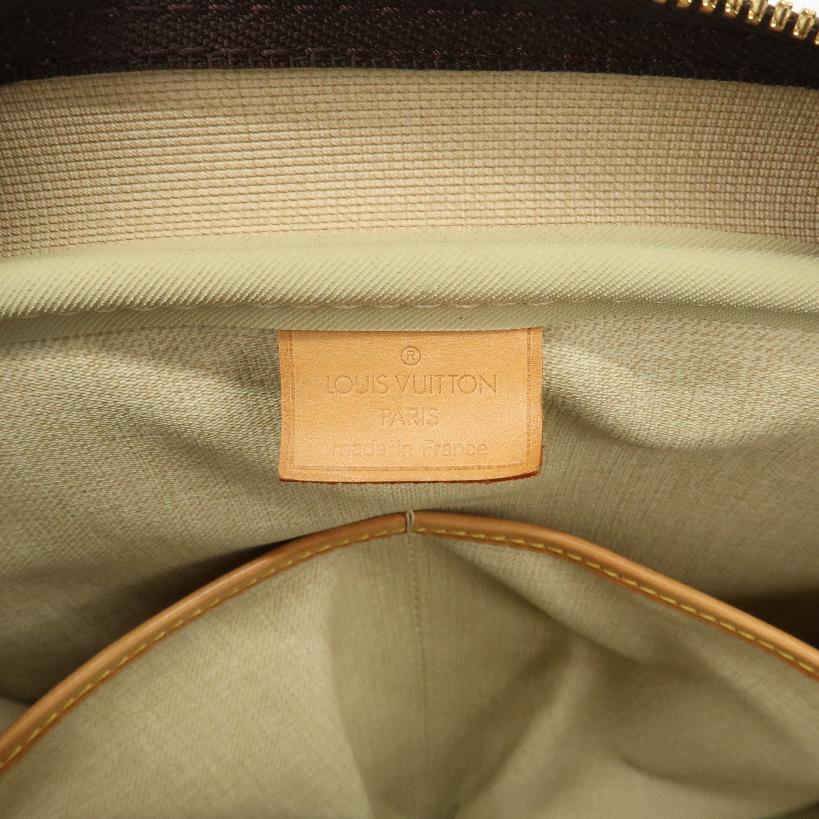 Louis Vuitton Monogram Deauville Hand Bag Brown M47270 Used