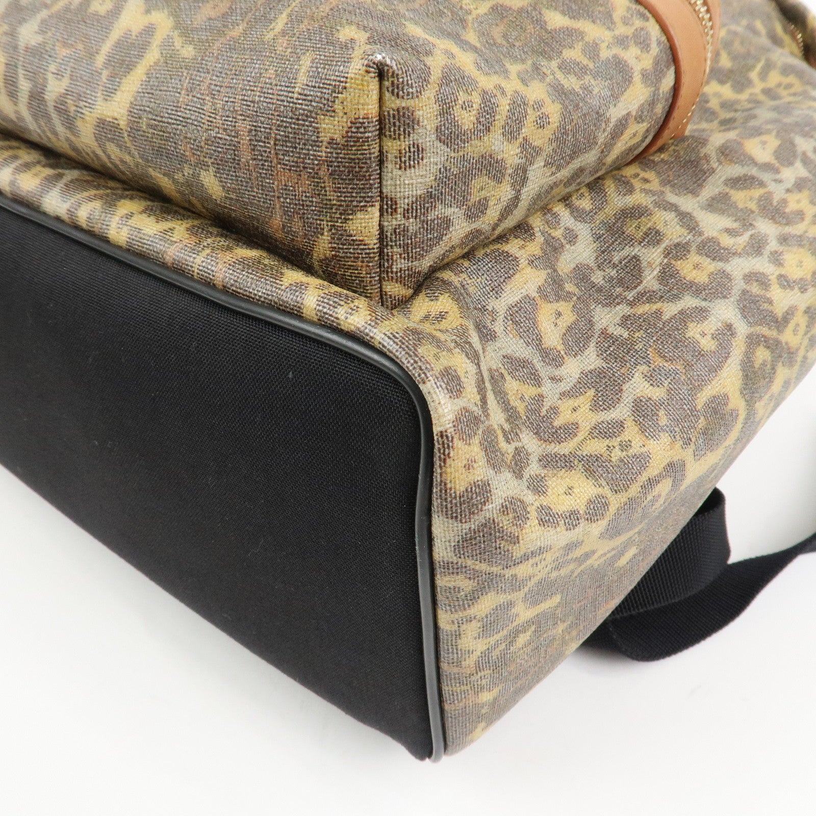 SAINT LAURENT PARIS PVC Leather Backpack Rucksuck Animal 534967