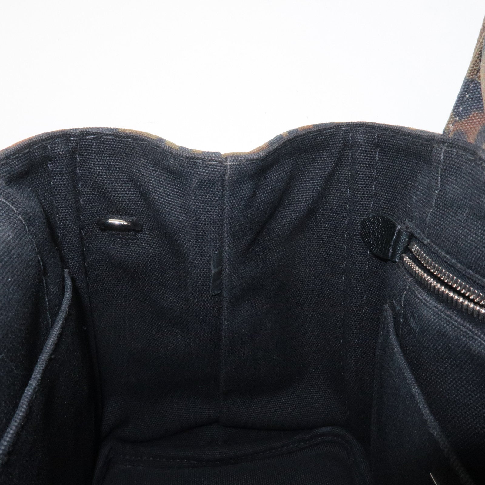 PRADA Canapa Canvas 2Way Bag Hand Bag Shoulder Bag Camouflage B2642B Used