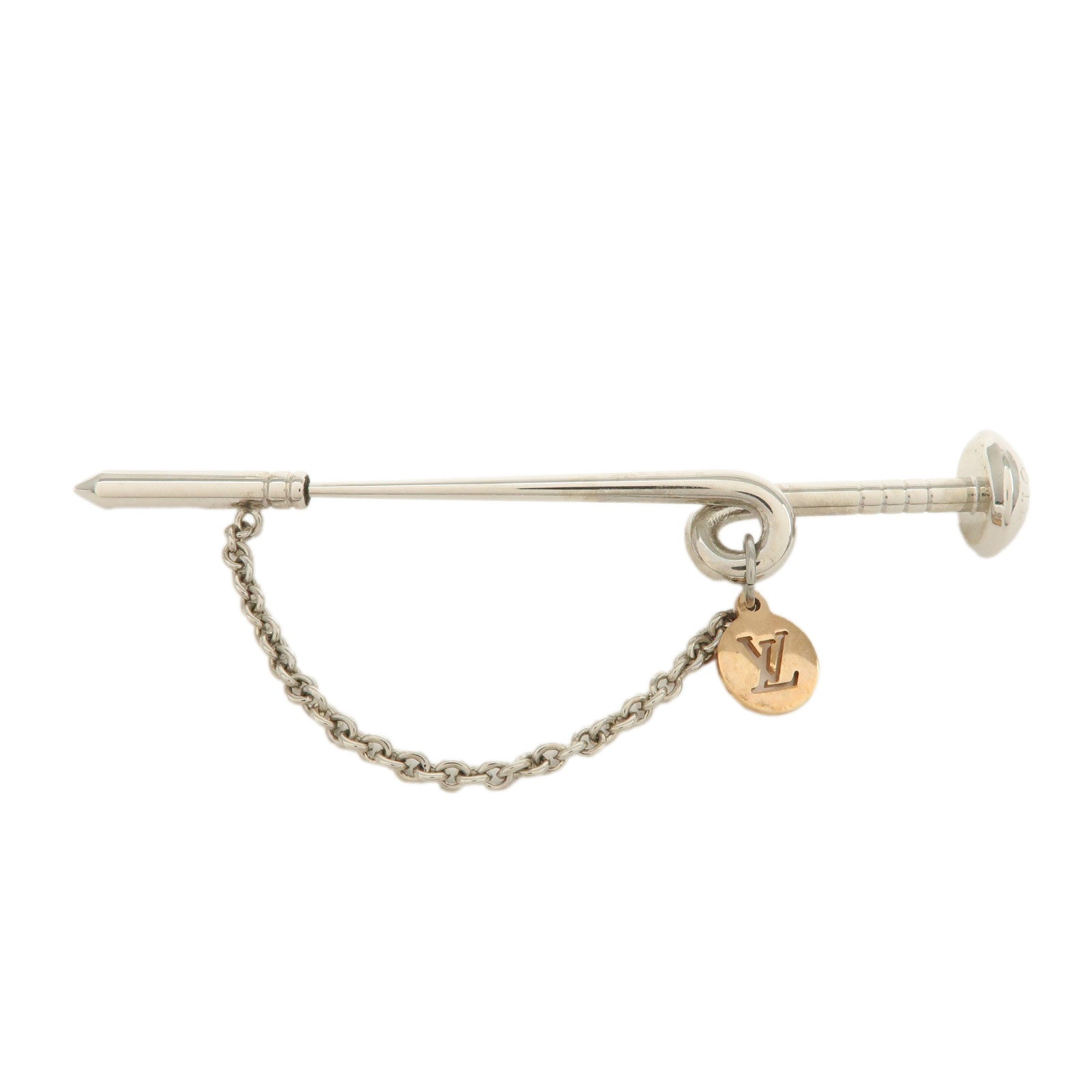 Louis Vuitton Metal Safari Charms Brooch Silver M68109