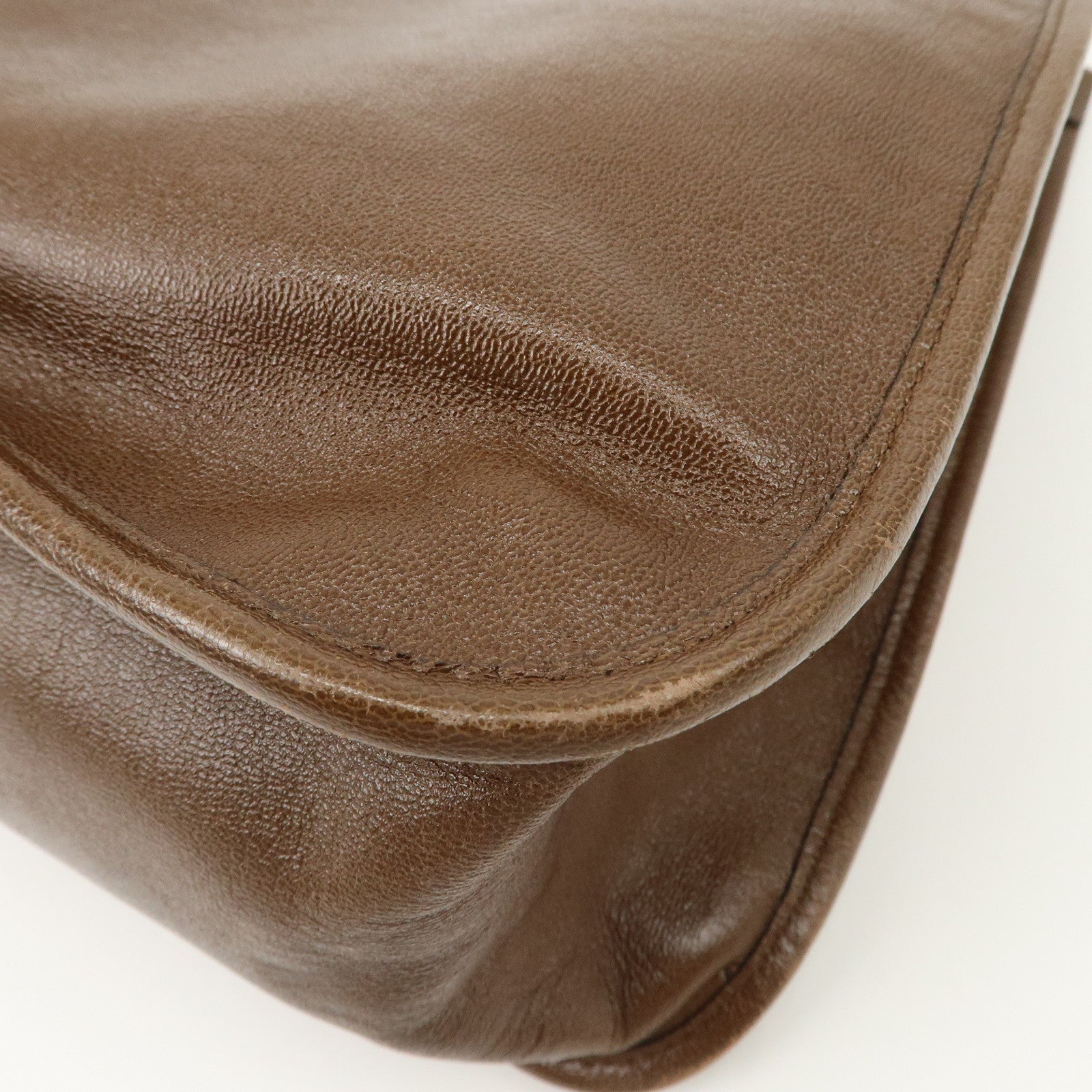 GUCCI Horsebit Leather Tote Bag Shoulder Bag Hand Bag Brown 623694