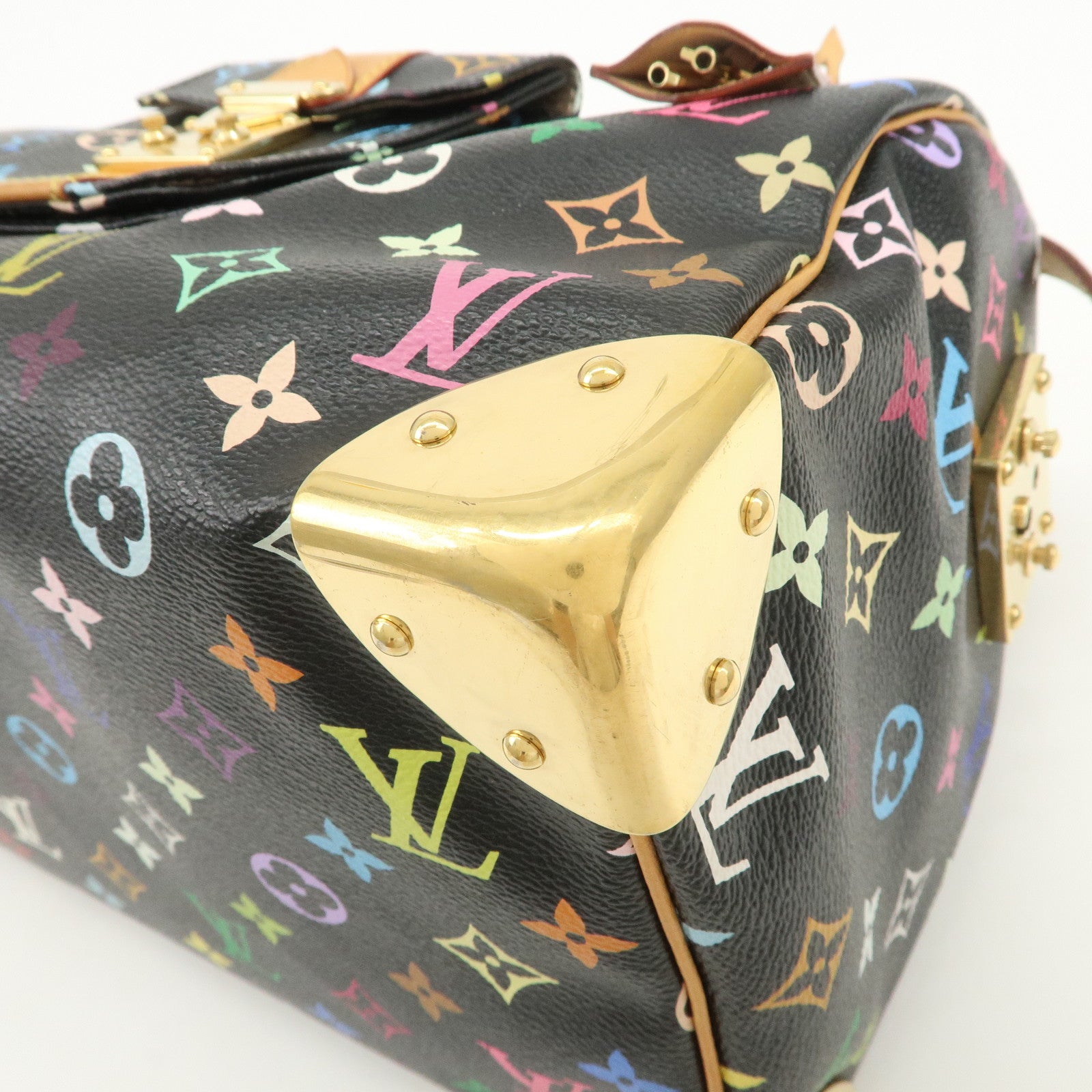 Louis Vuitton Monogram Multicolor Speedy 30 Boston Bag Noir M92642