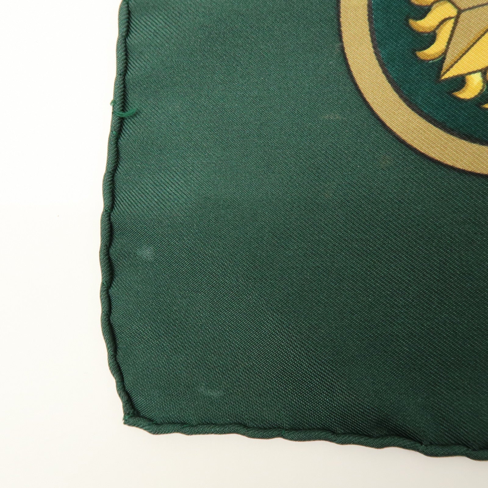 HERMES Carre 90 Silk 100% COSMOS Scarf Green