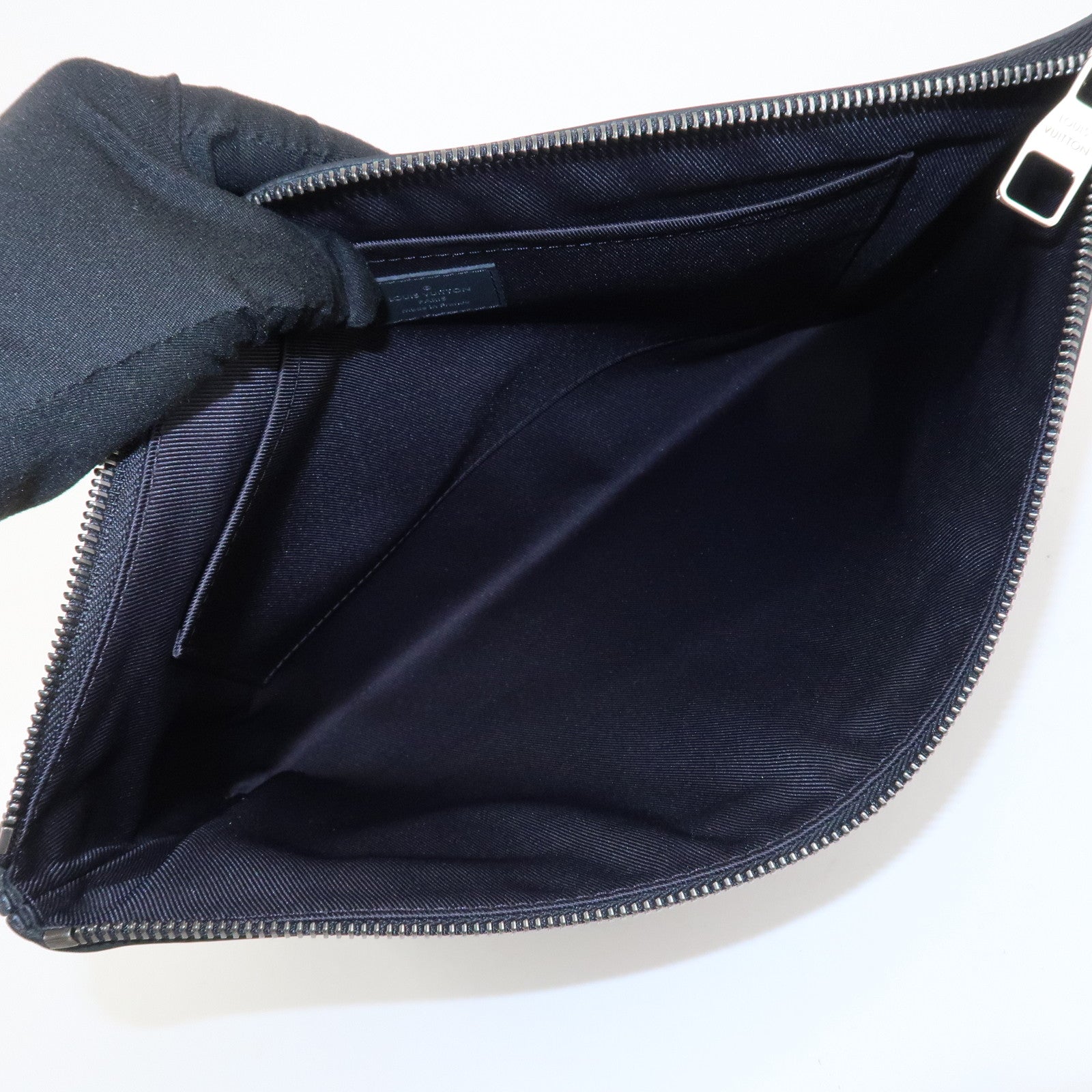 Louis Vuitton Monogram Eclipse Pochette Discovery Clutch Bag M62291