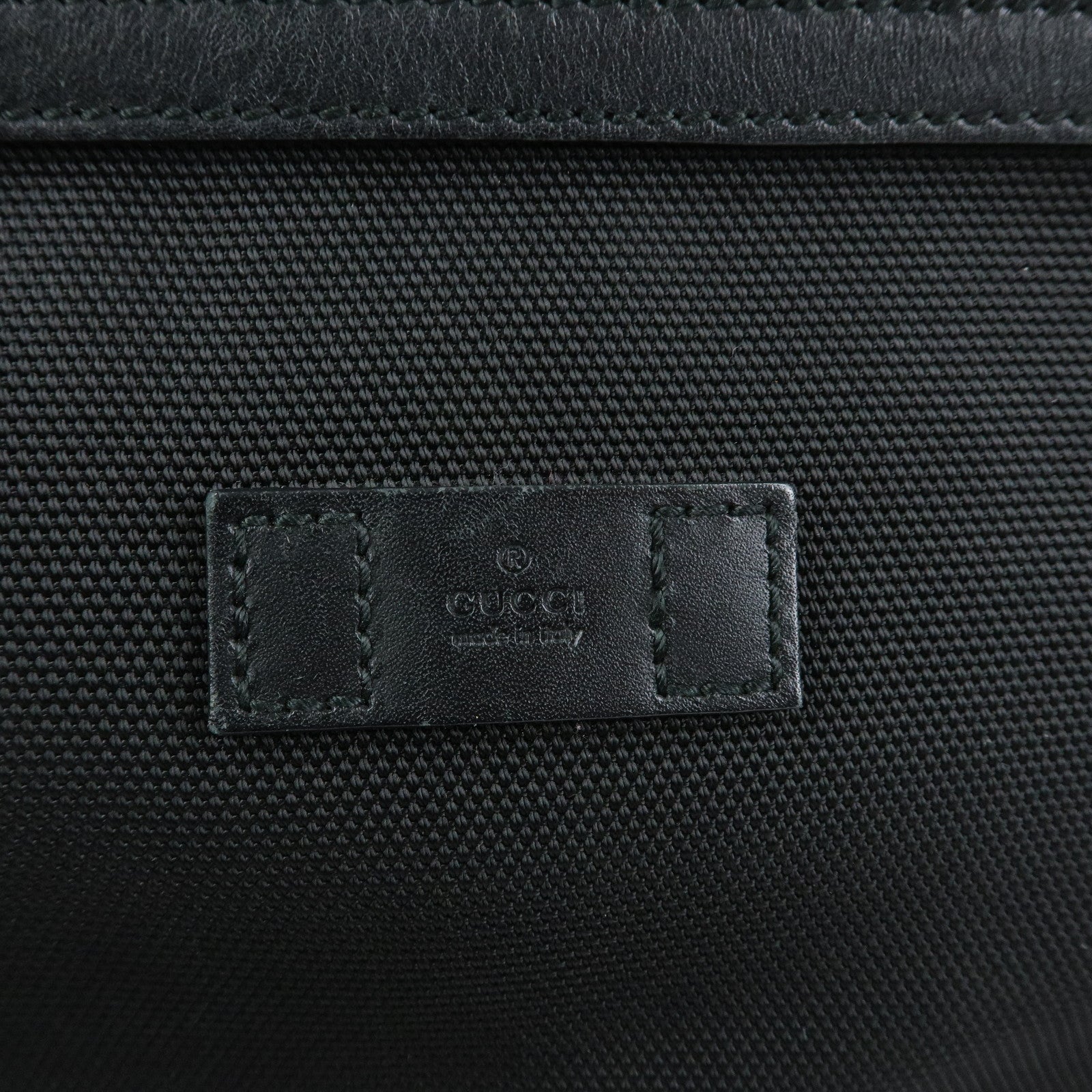 GUCCI Sherry Canvas Leather Shoulder Bag Crossbody Bag Black 353407