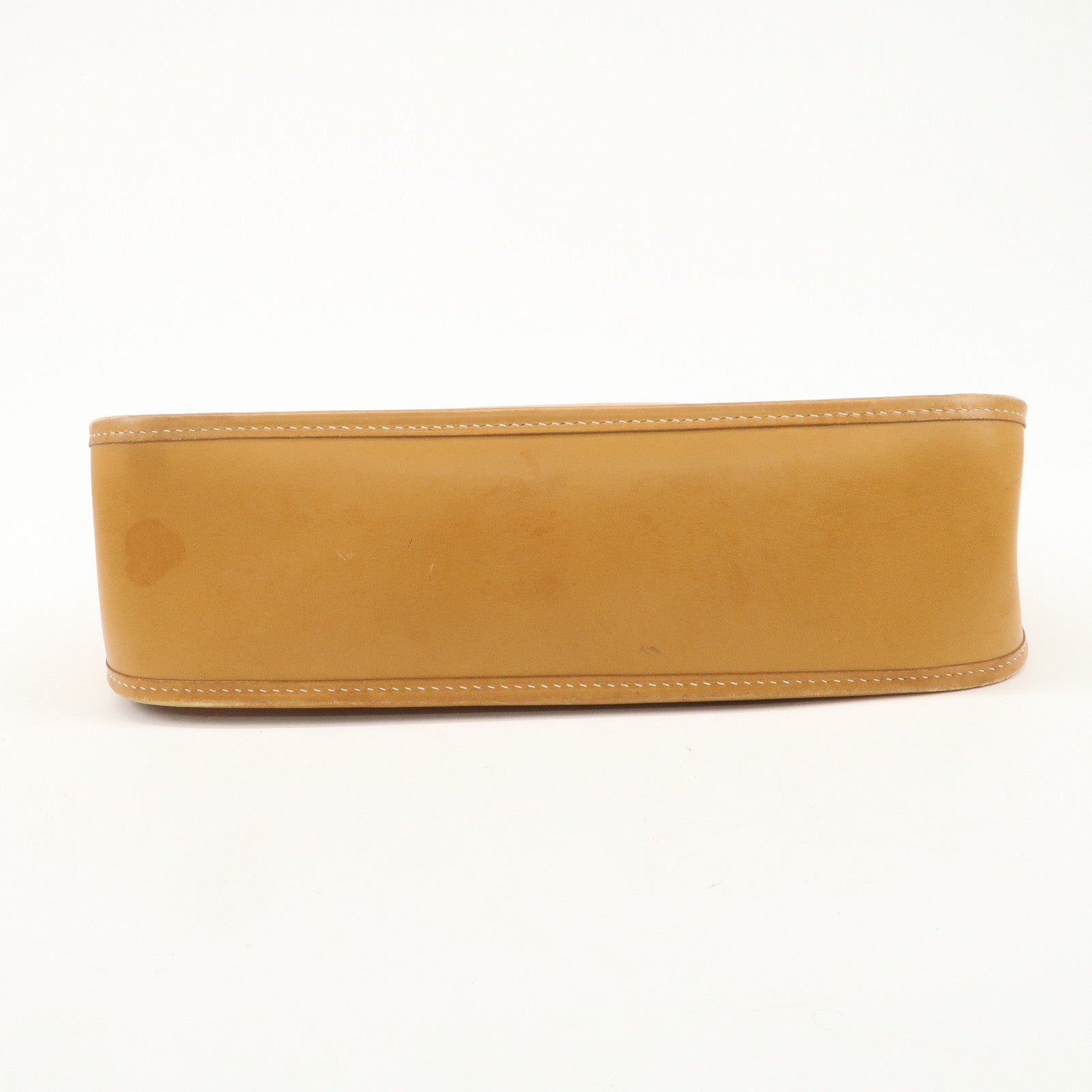 HERMES Leather Vespa PM J Engraved Shoulder Bag Brown Silver HDW