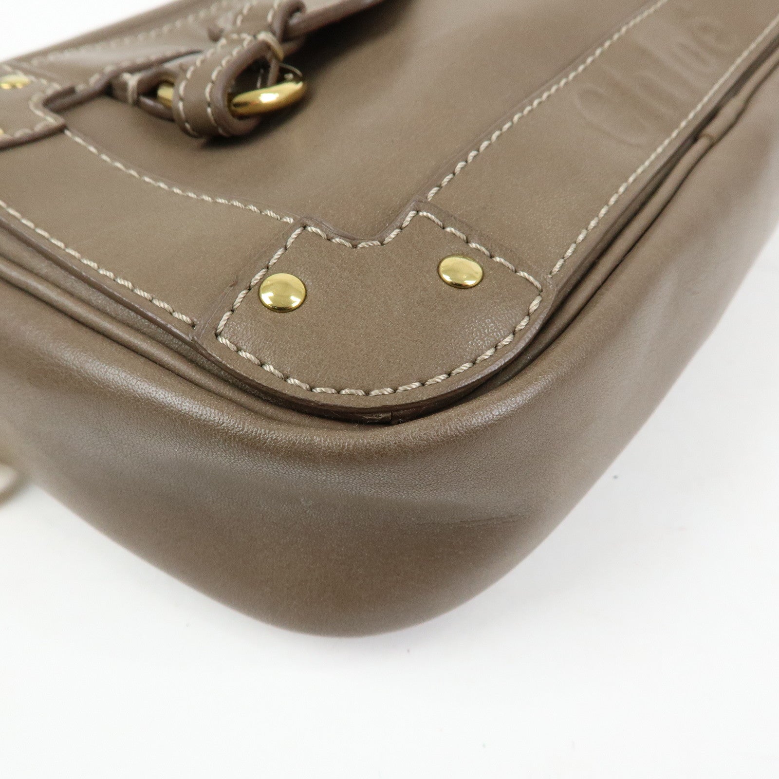 Chloe Eden Leather Tassel Shoulder Bag Crossbody Bag Brown