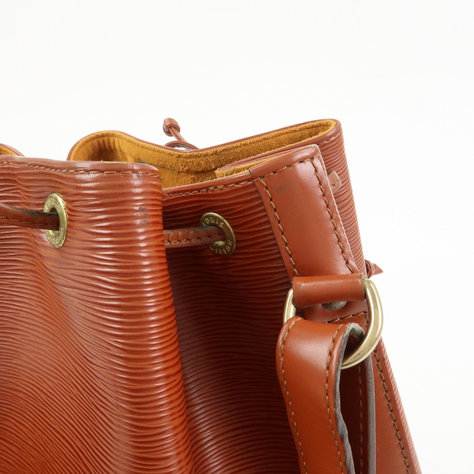 Louis Vuitton Epi Noe Leather Shoulder Bag Kenya Brown M44003