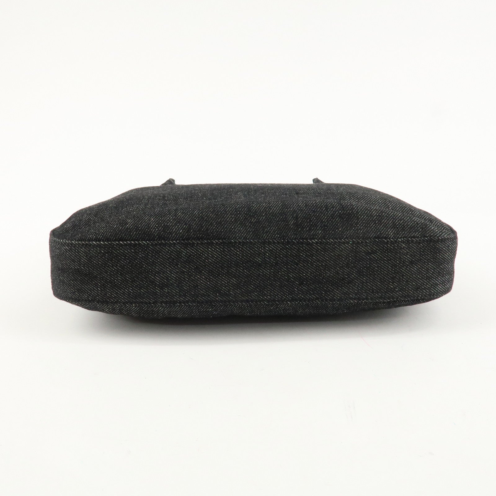 Christian Dior Maris Pearl Denim Shoulder Bag Hand Bag Black Used