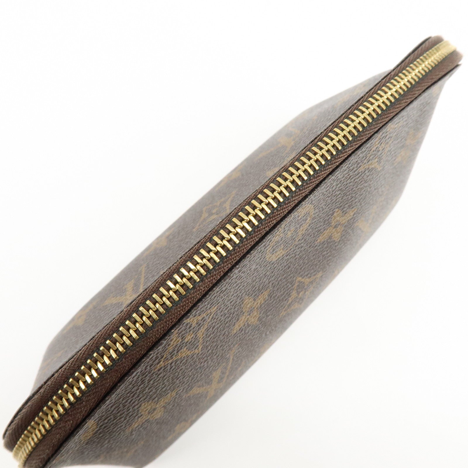 Louis Vuitton Monogram Pochette Cosmetic PM Pouch Brown M47515