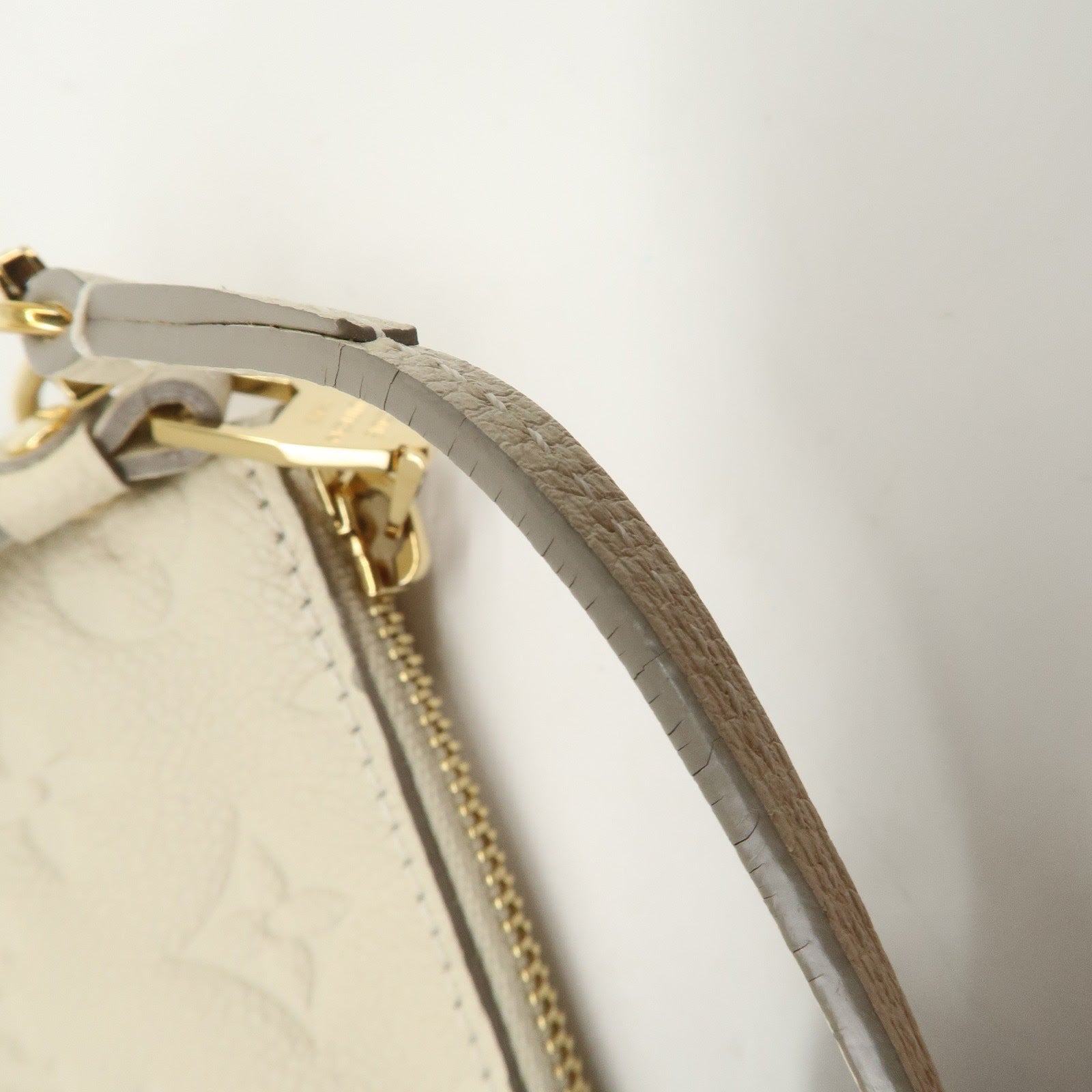 Louis Vuitton Monogram Empreinte Citadines Pouch Hand Bag Neige