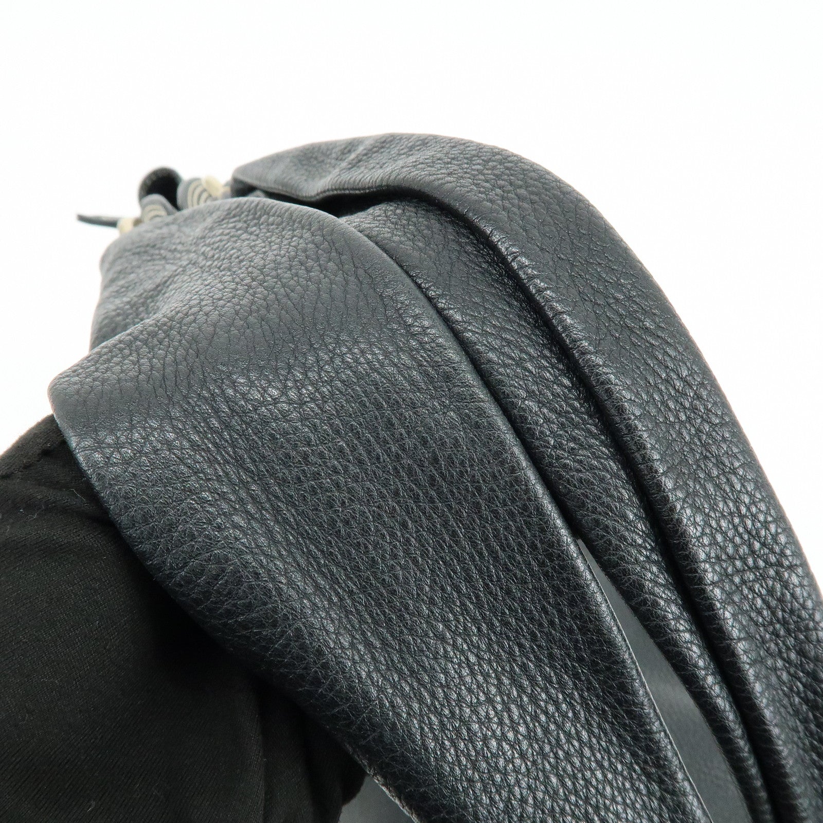 CELINE Leather Bittersweet Shoulder Bag Hand Bag Black