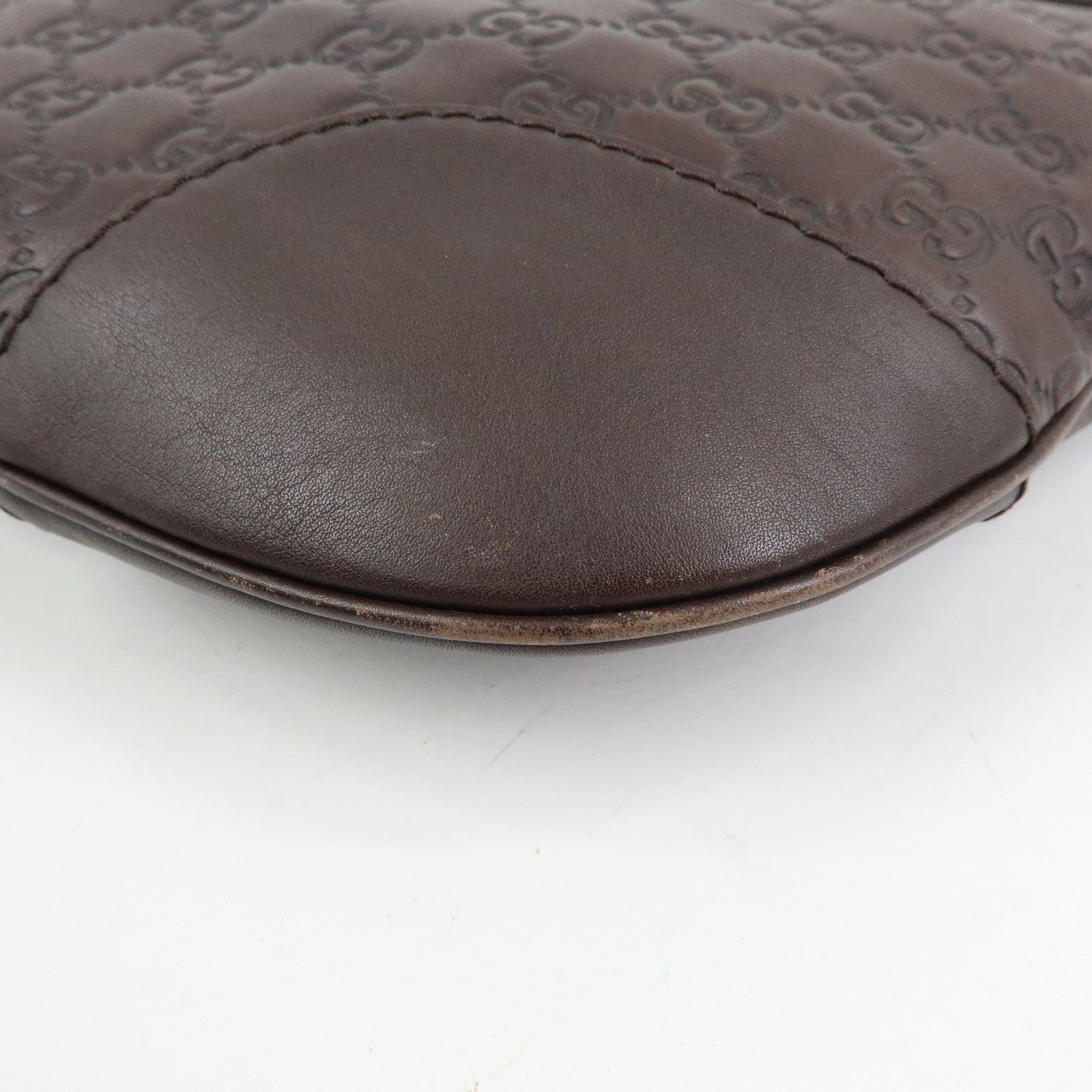 GUCCI Lovely Heart Guccissima Leather Shoulder Bag Brown 257072