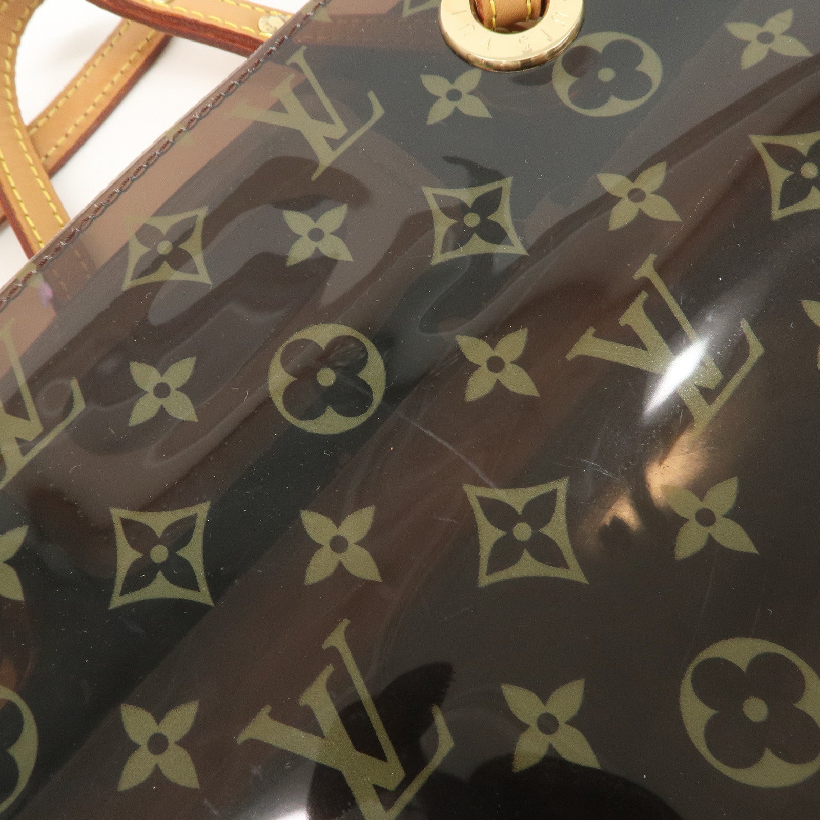 Louis Vuitton Monogram Cabas Cruise Vinyl Tote Bag Brown M50500 Used