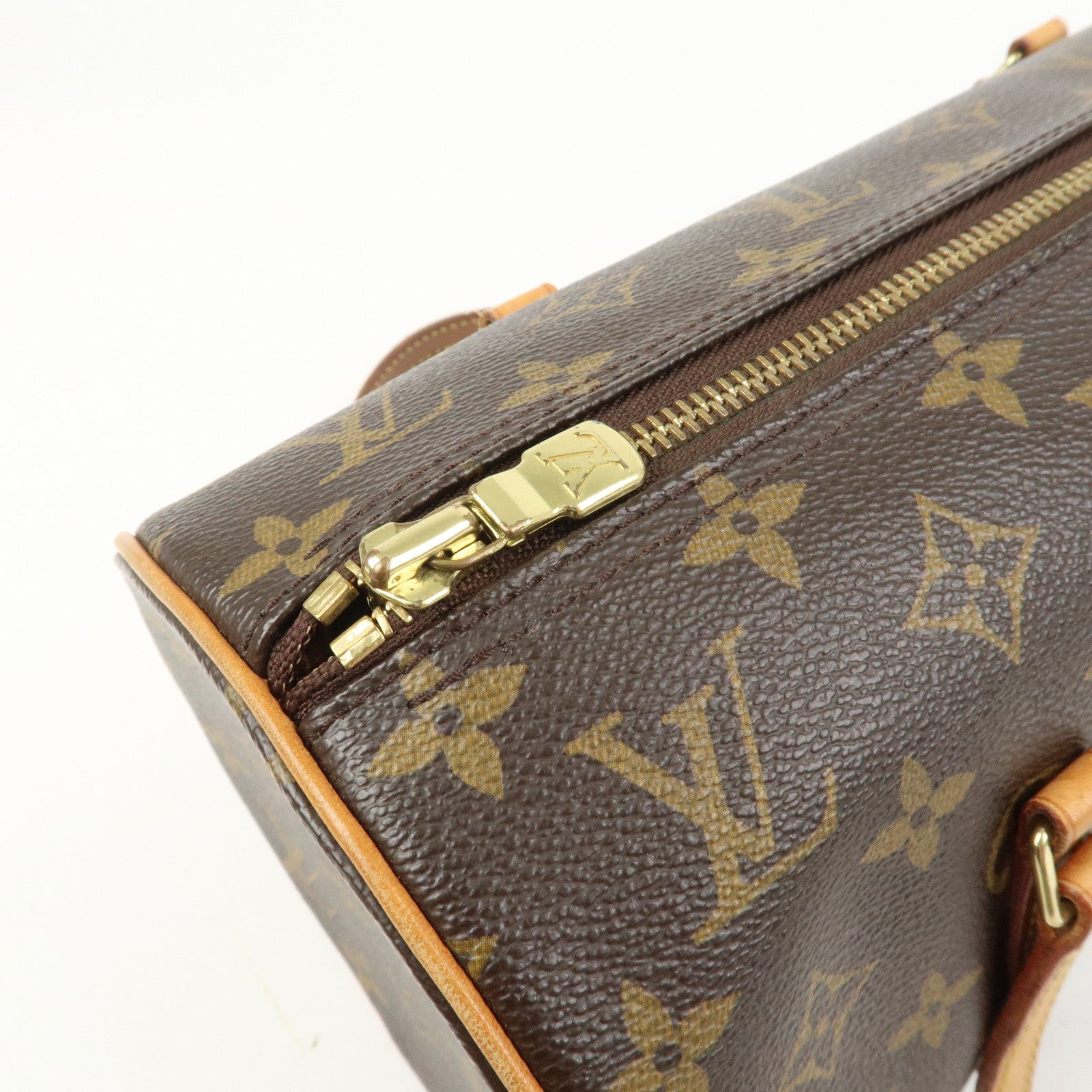 Louis Vuitton Monogram Papillon 30 Hand Bag Brown M51365