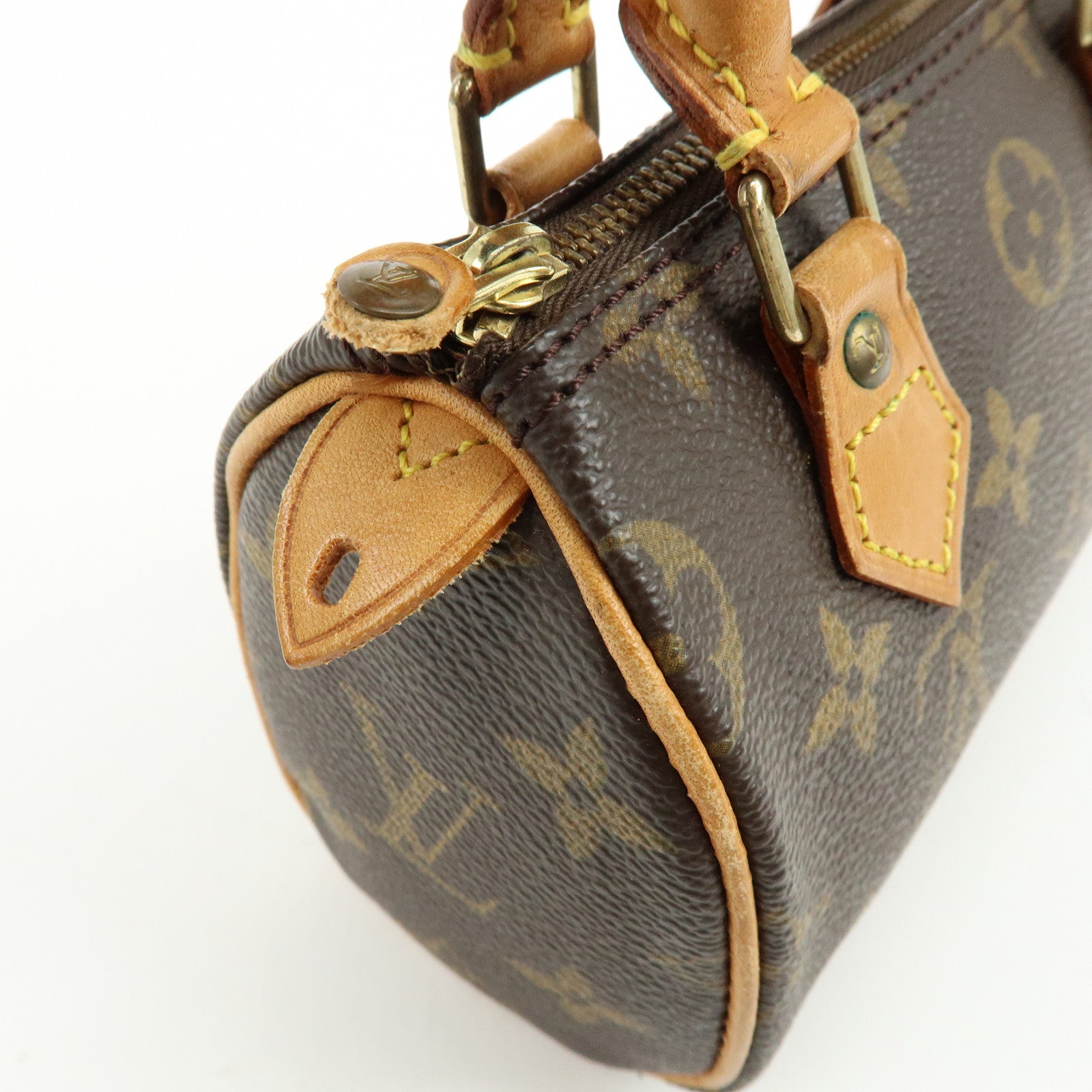 Louis Vuitton Monogram Mini Speedy Hand Bag Brown M41534