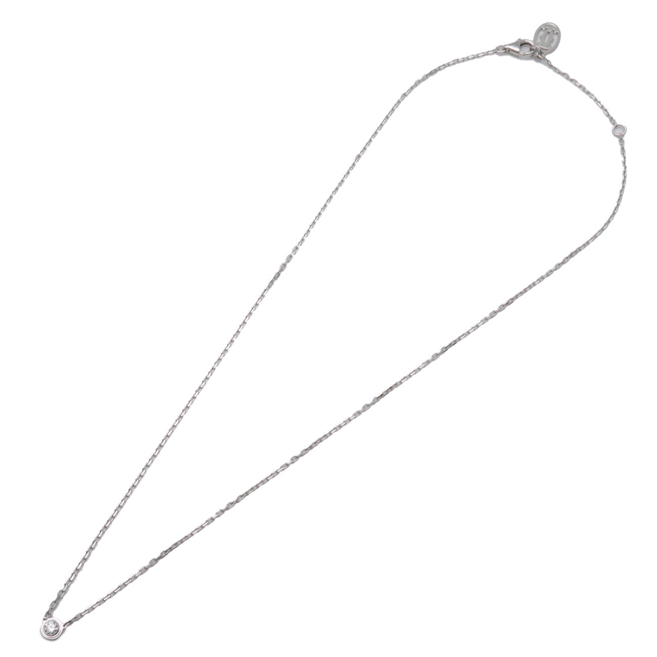 Cartier D'amour 1P Diamond Necklace SM K18 750WG White Gold