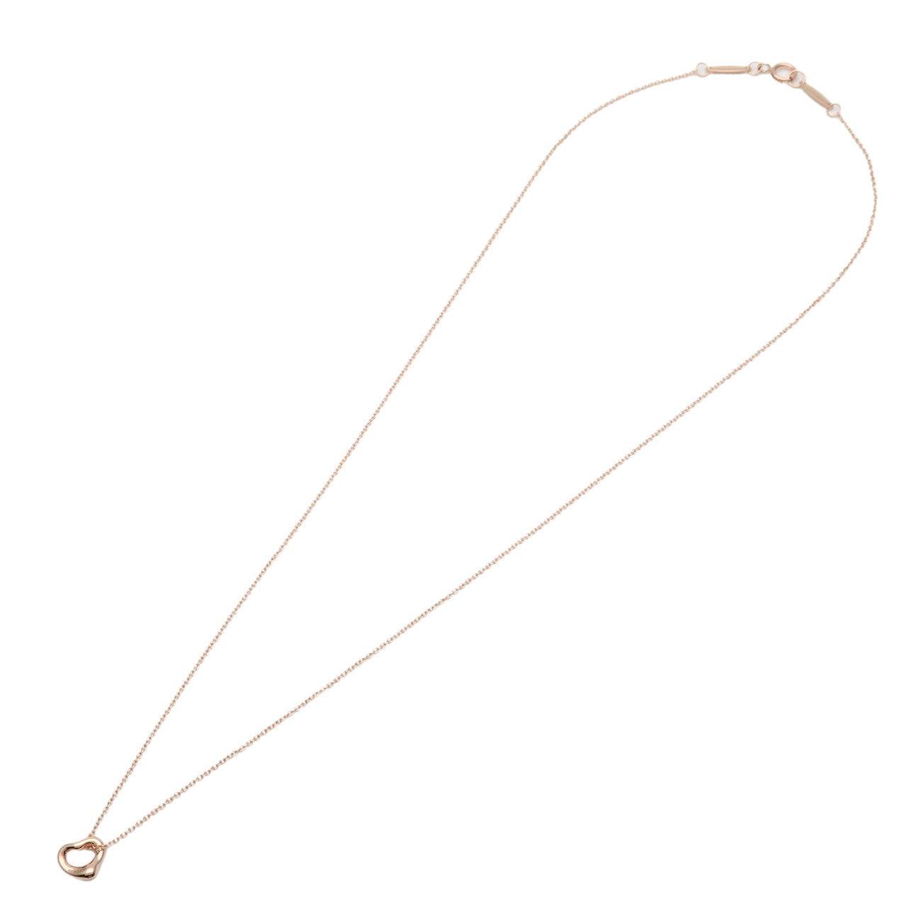 Tiffany & Co Open Heart Necklace K18PG 750PG Rose Gold