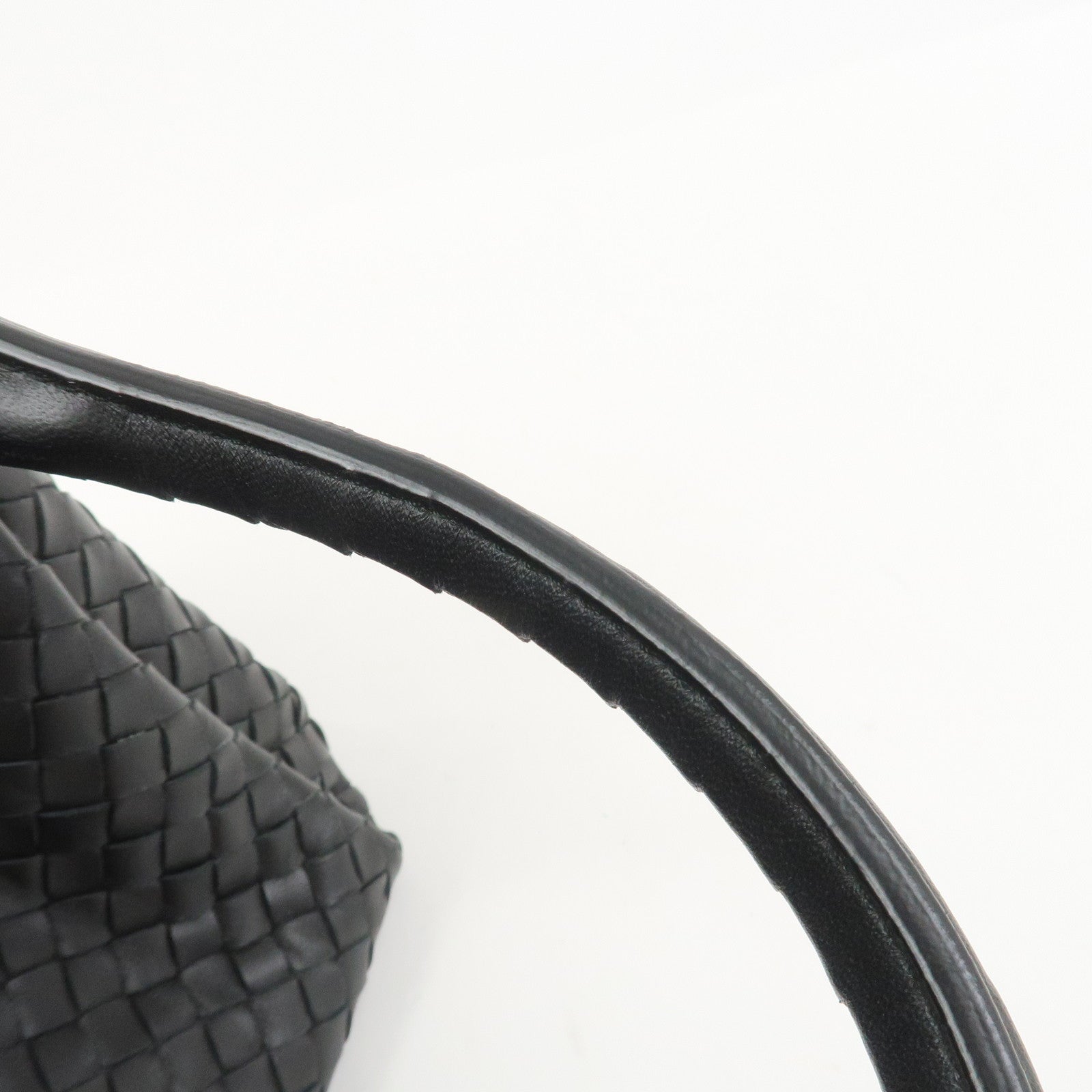 BOTTEGA VENETA Intrecciato Leather Tote Bag Hand Bag Black