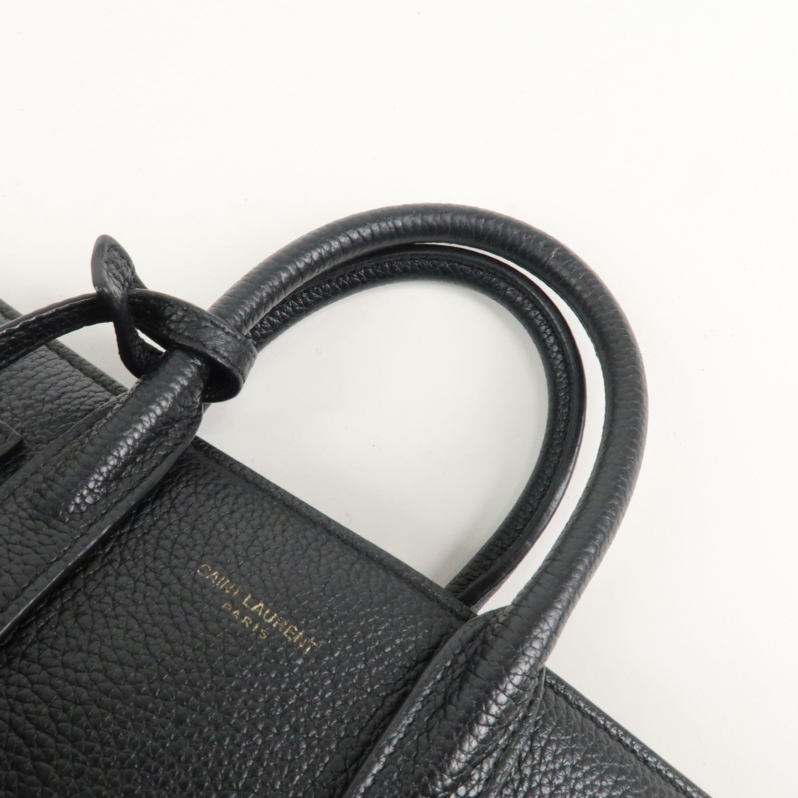 SAINT LAURENT PARIS Sac De Jour 2WAY Bag Hand Bag Black 717449