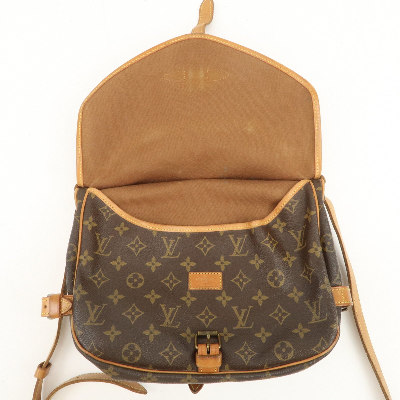 Louis Vuitton Monogram Saumur 30 Shoulder Bag Brown M42256