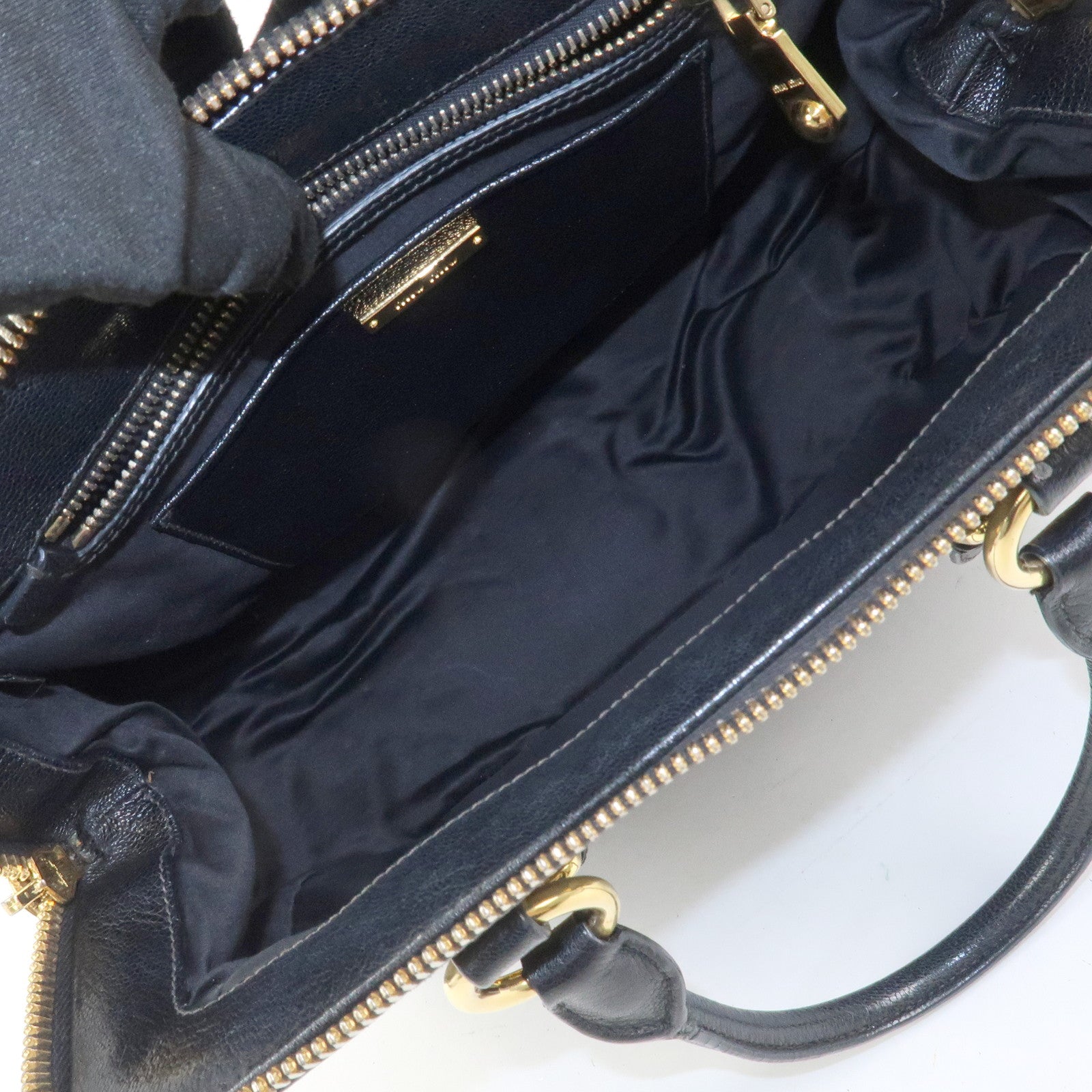 MIU MIU MADRAS 2Way Bag Hand Bag Shoulder Bag RL0058