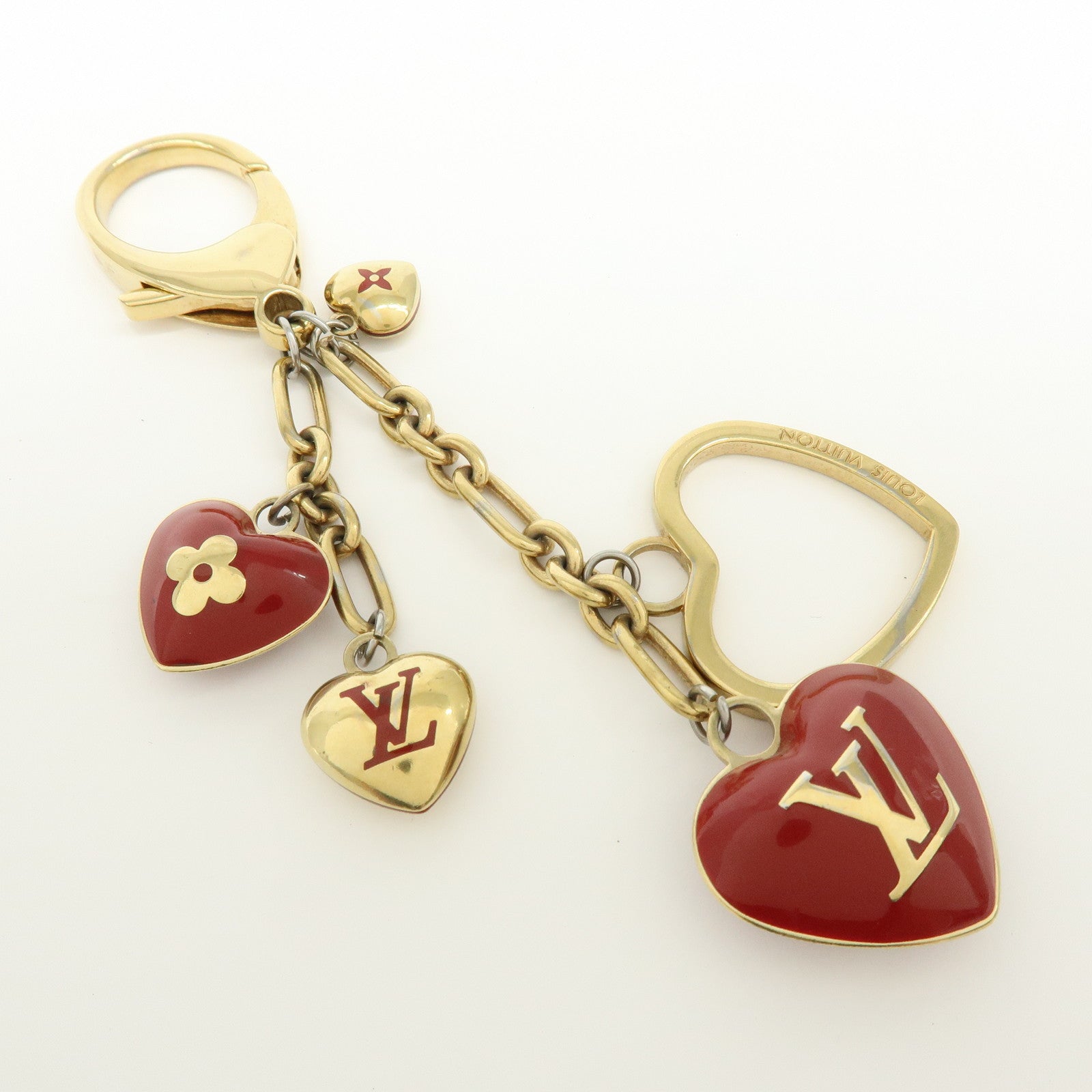 Louis Vuitton Bijoux Sac Coeur Pomme d'Amour Heart Bag Charm M65758