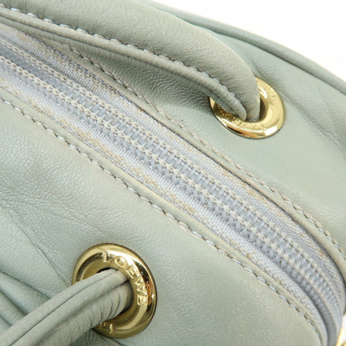LOEWE Anagram Nappa Leather Mini Hand Bag Blue