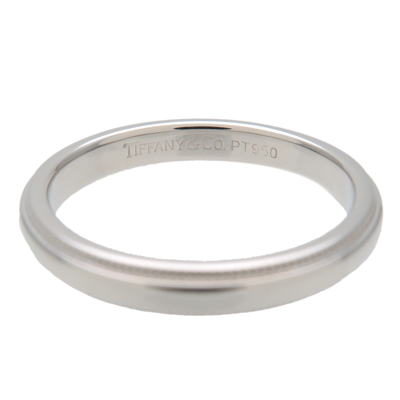 Tiffany&Co. Milgrain Band Ring Platinum PT950 US6.5 EU52.5