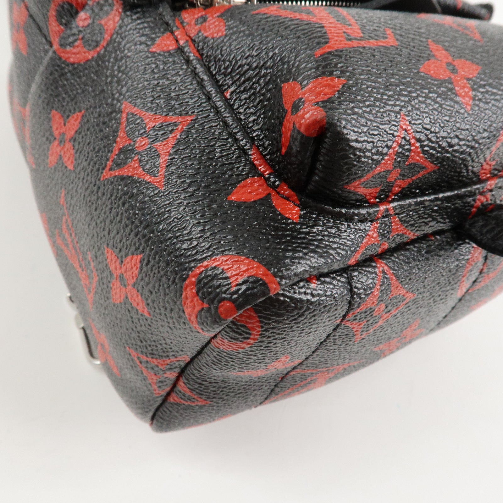 Louis Vuitton Monogram Palm Spring Canvas Mini Backpack Noir Red M41457 Used