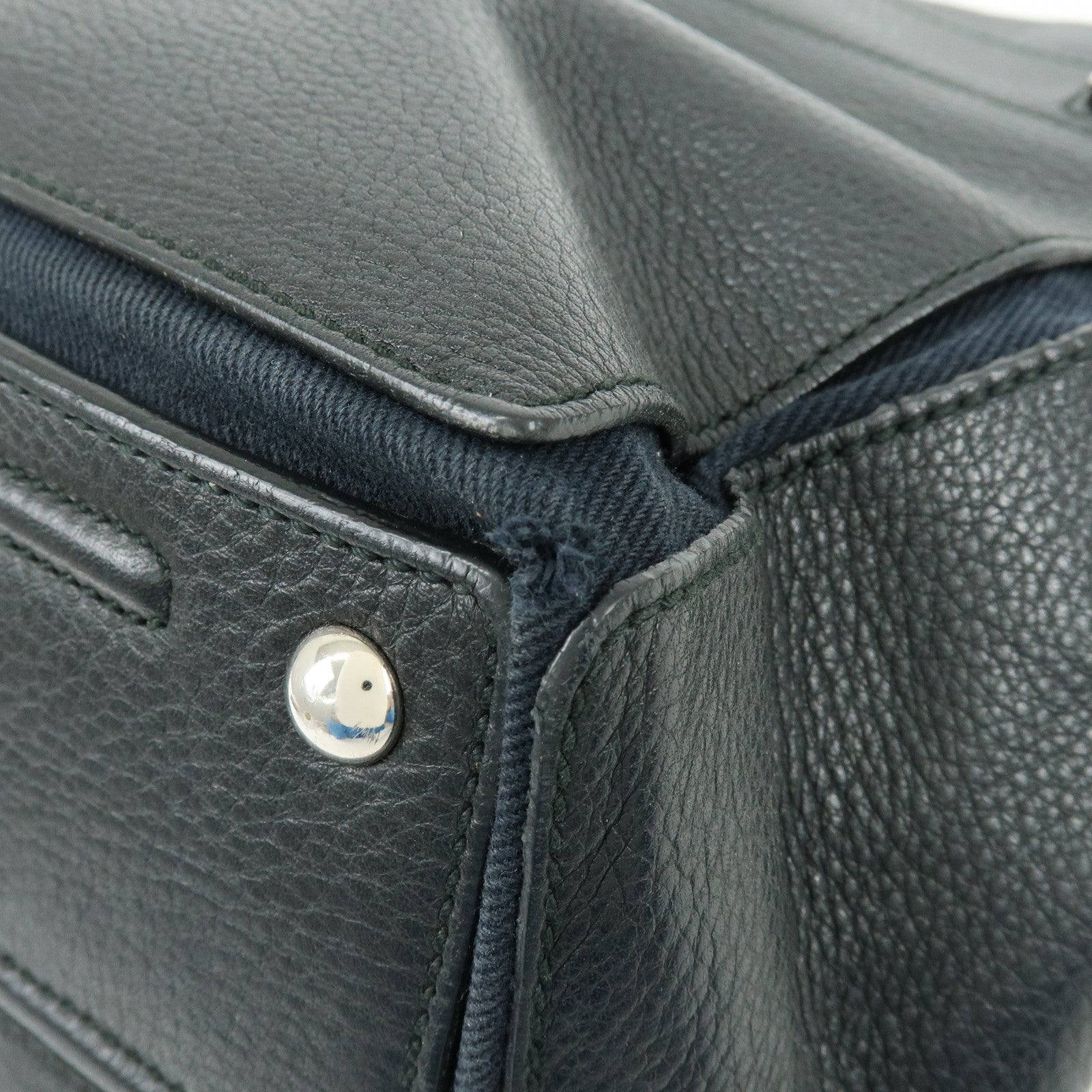 SAINT LAURENT PARIS Muse Two Calf Leather Hand Bag Black 229080