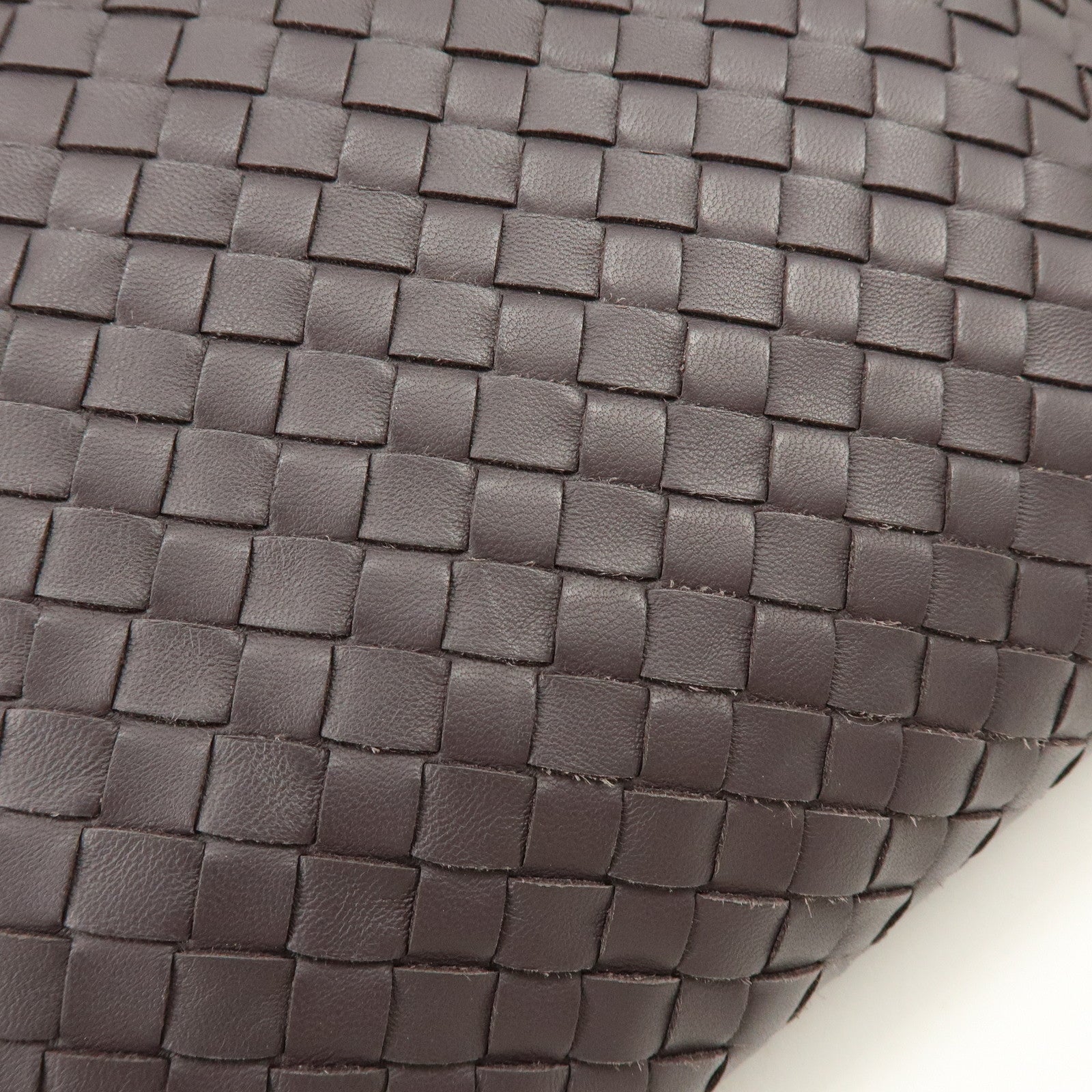 BOTTEGA VENETA Intrecciato Leather Shoulder Bag Brown 245355